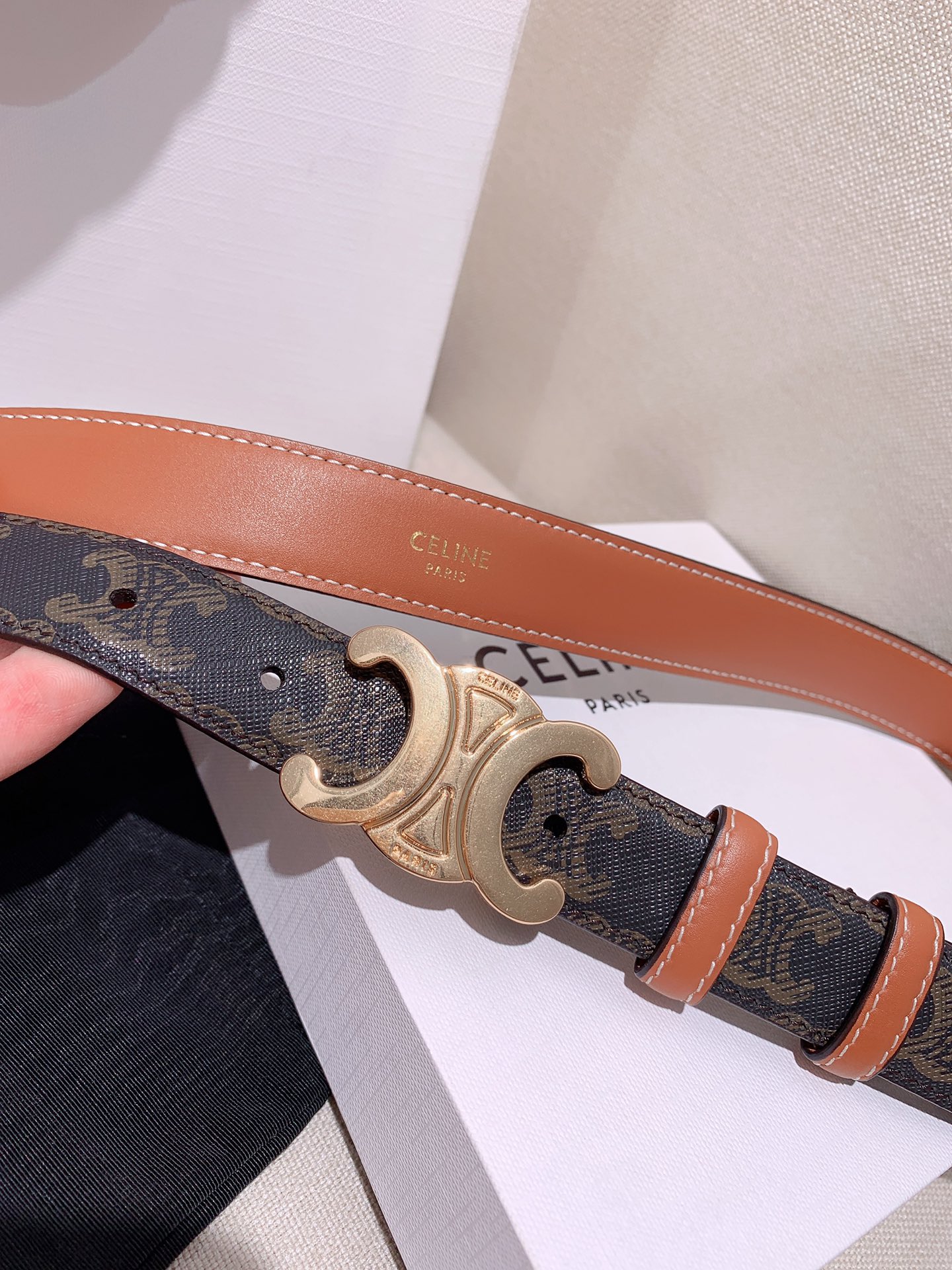 Celine Female Leather Belt Cow Leather M-l