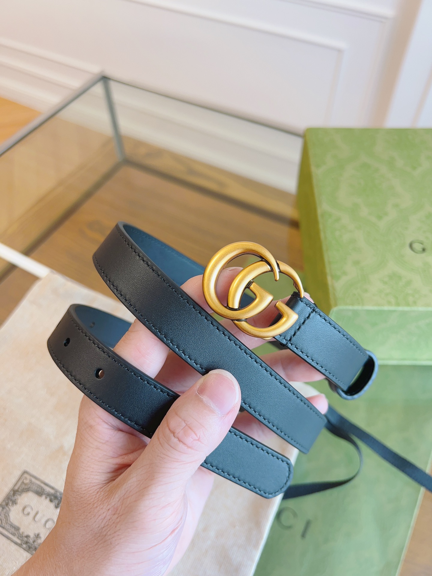 Gucci Female Basic Belt Cow Leather Black
