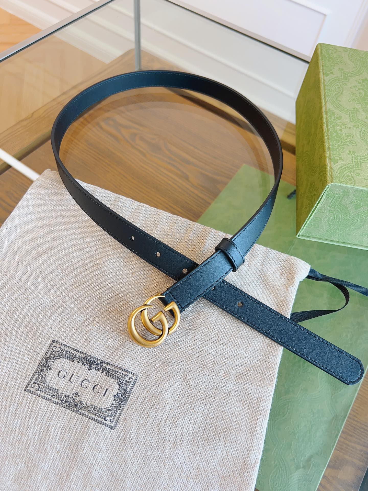 Gucci Female Basic Belt Cow Leather Black