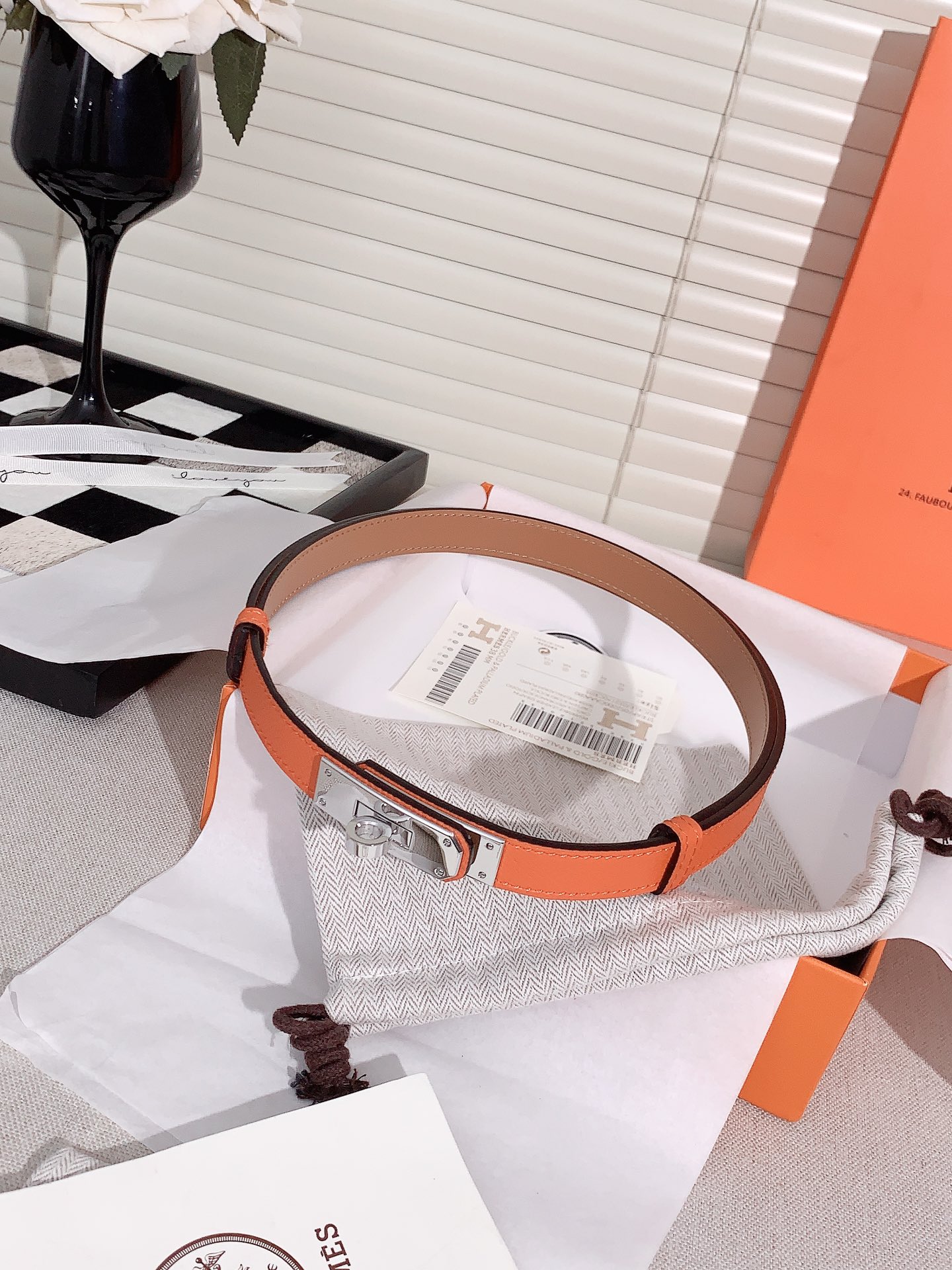 Hermès Female Leather Belt Cow Leather S-m-l