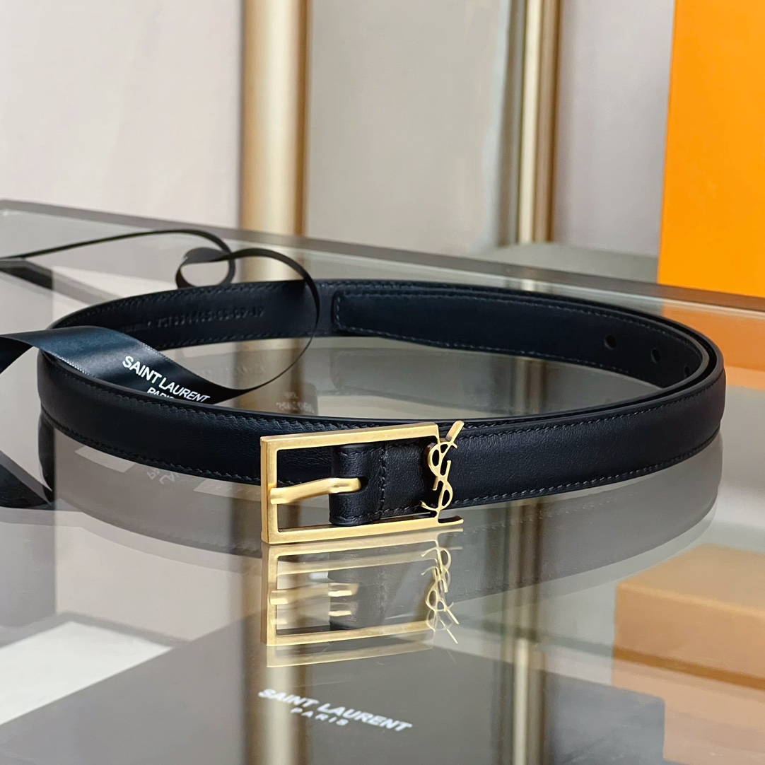 Saint Laurent Female Basic Belt Cow Leather S-m-l