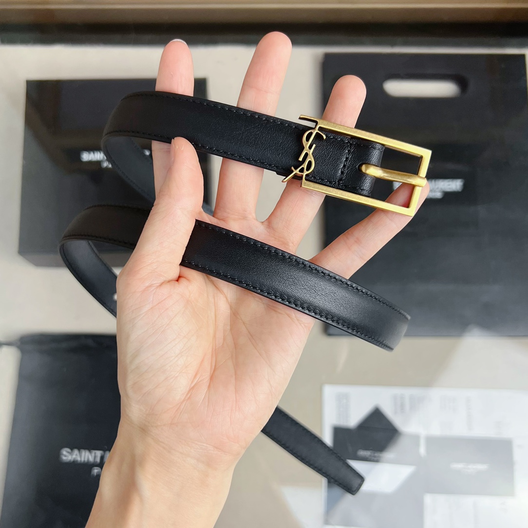 Saint Laurent Female Basic Belt Cow Leather S-m-l