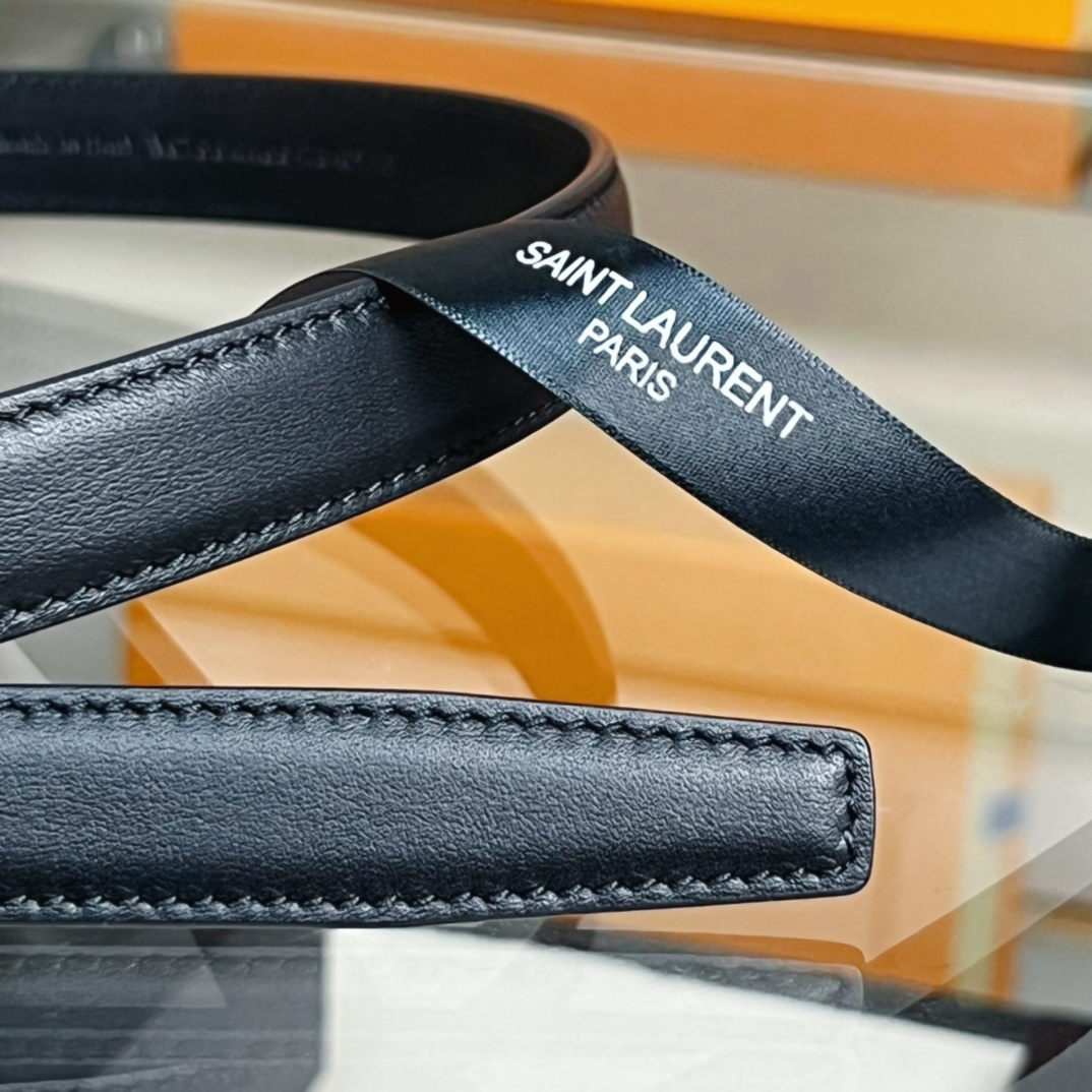 Saint Laurent Female Basic Belt Cow Leather S-m-l