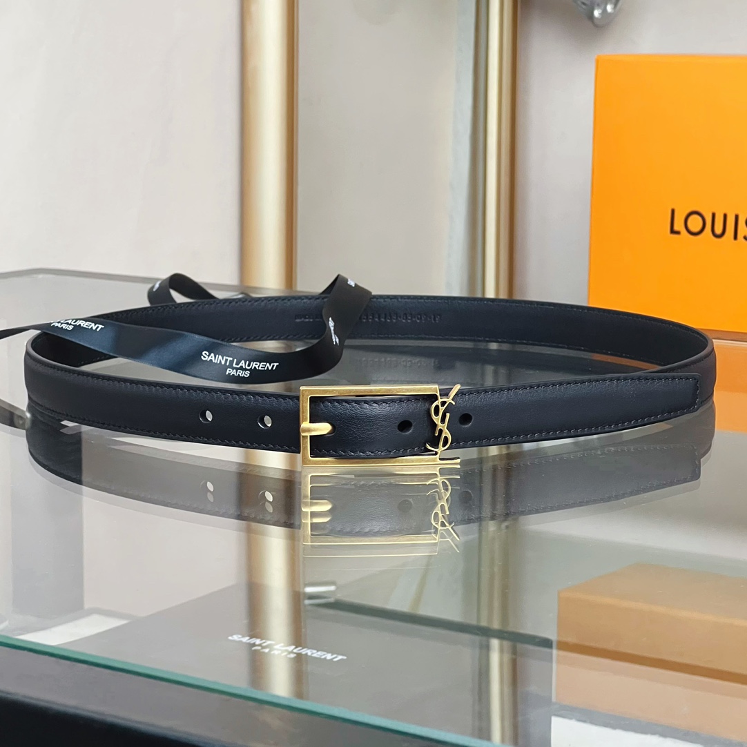 Saint Laurent Female Basic Belt Cow Leather S-m-l