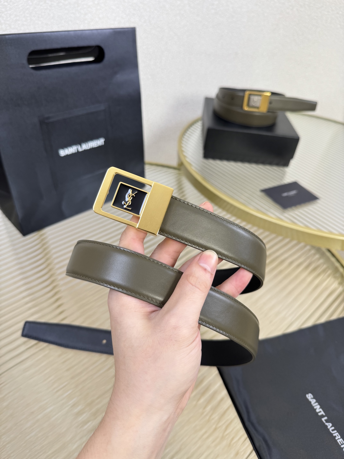 Saint Laurent Female Leather Belt S-m-l