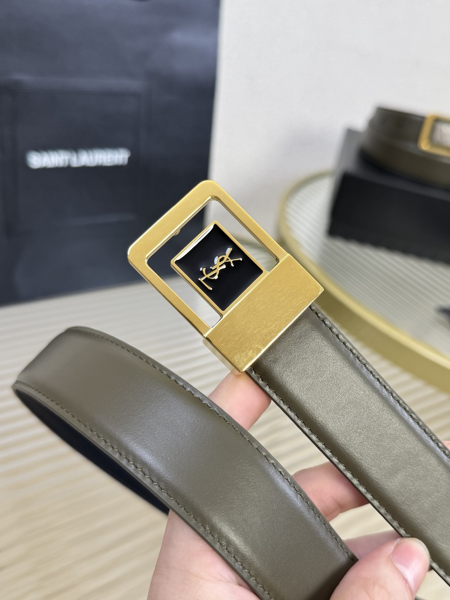 Saint Laurent Female Leather Belt S-m-l