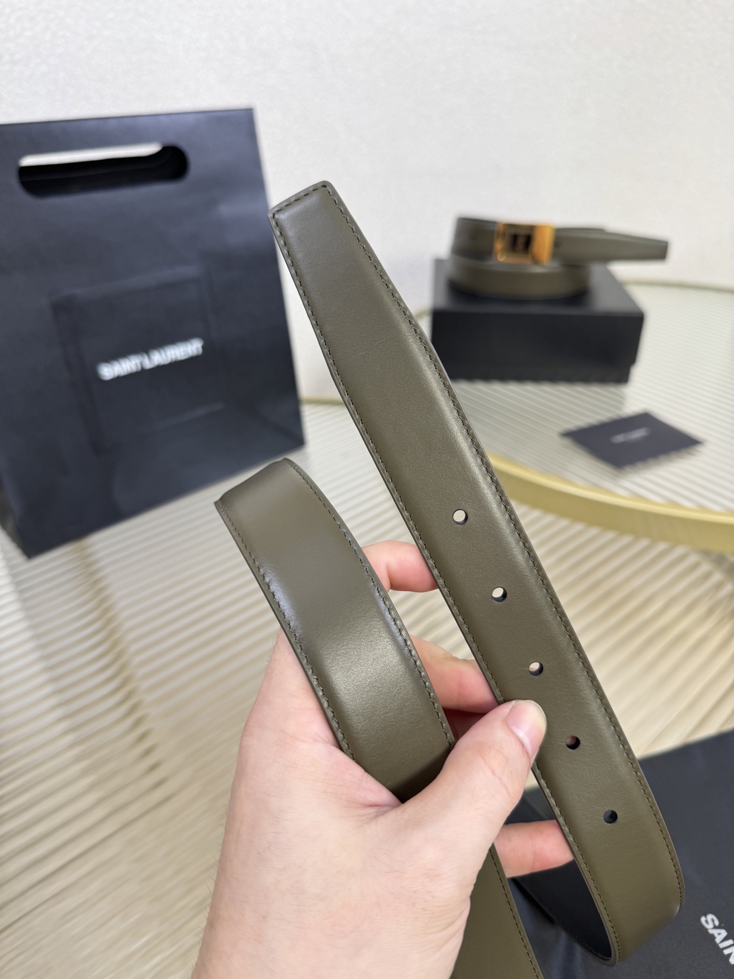 Saint Laurent Female Leather Belt S-m-l