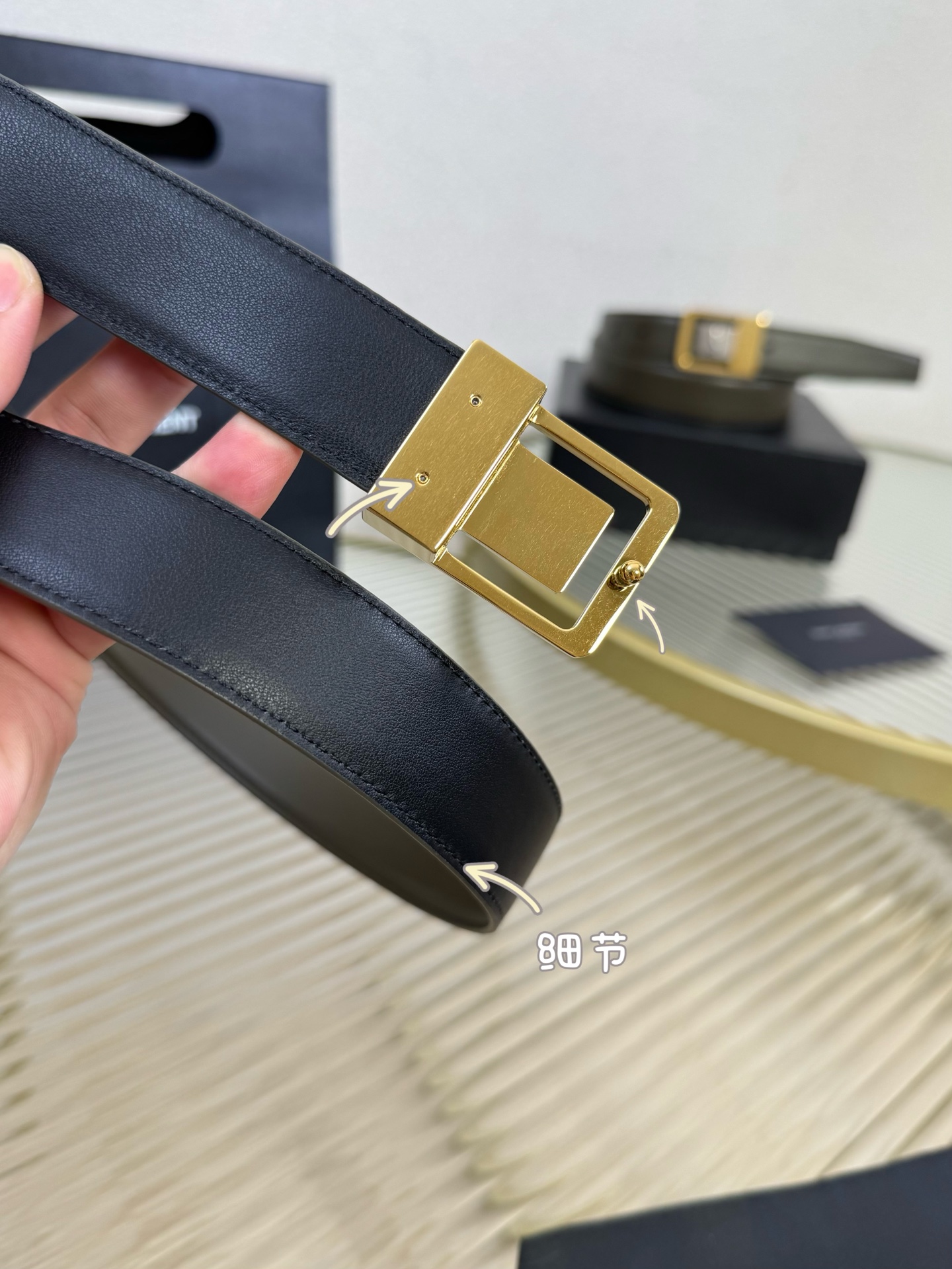 Saint Laurent Female Leather Belt S-m-l