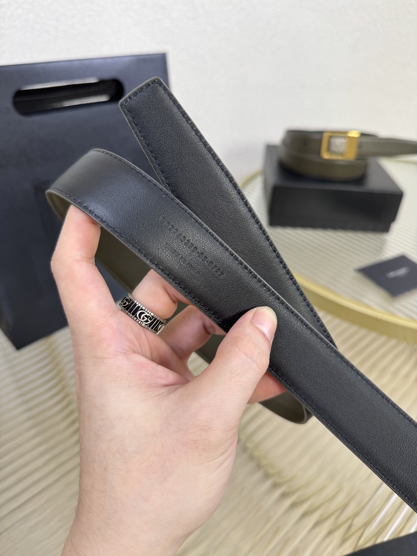 Saint Laurent Female Leather Belt S-m-l