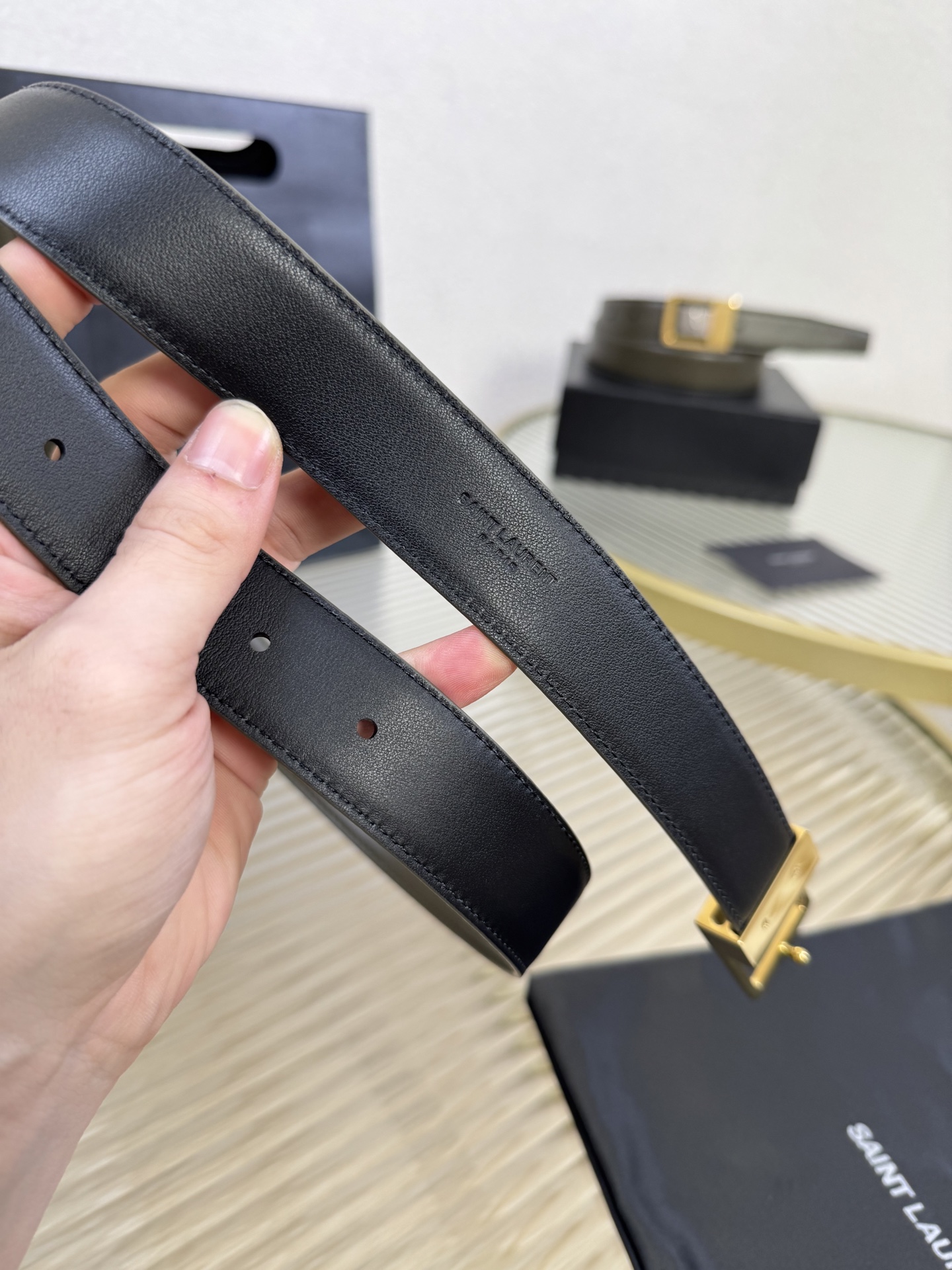 Saint Laurent Female Leather Belt S-m-l