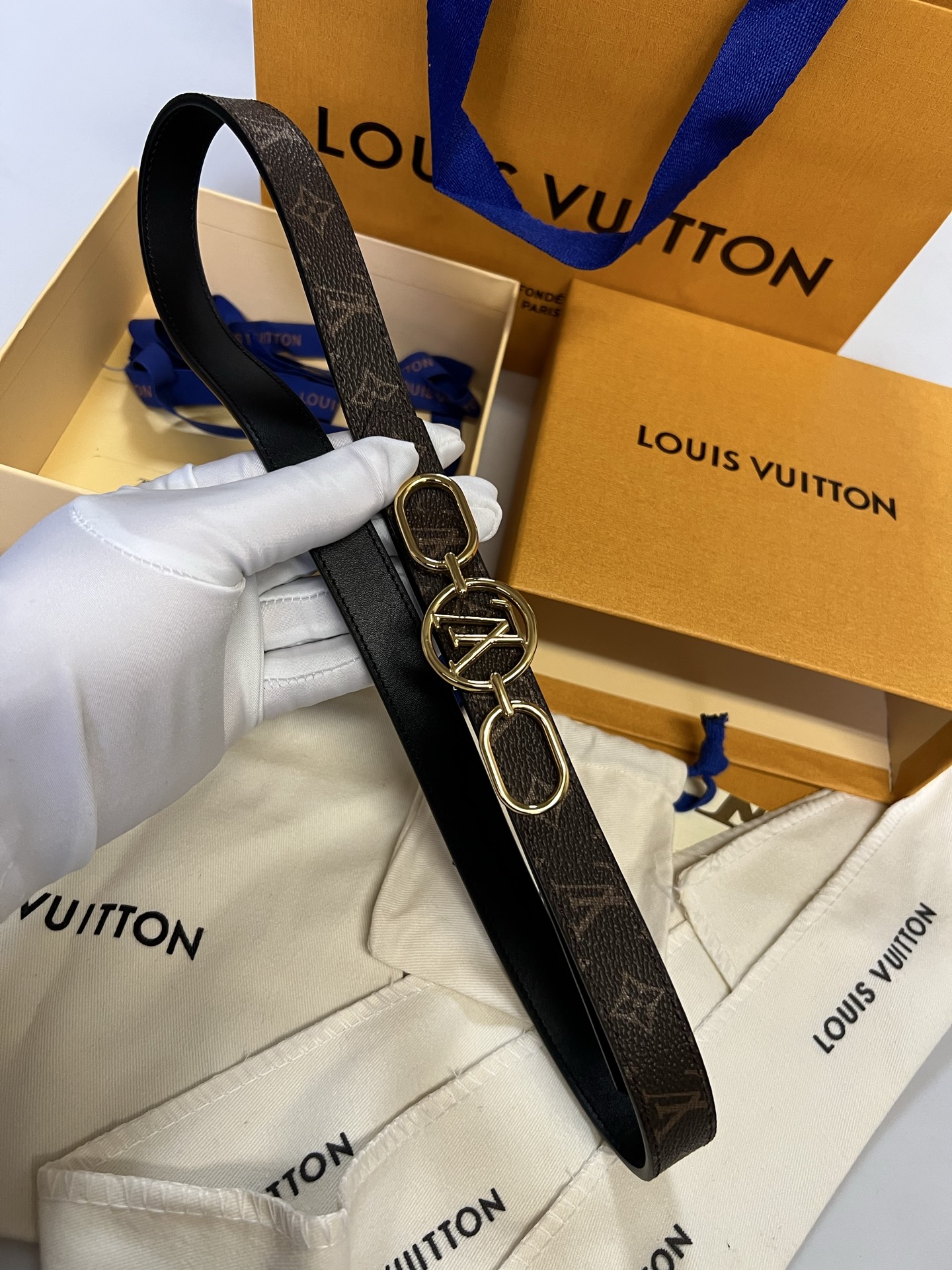Louis Vuitton Female Basic Belt Cow Leather L