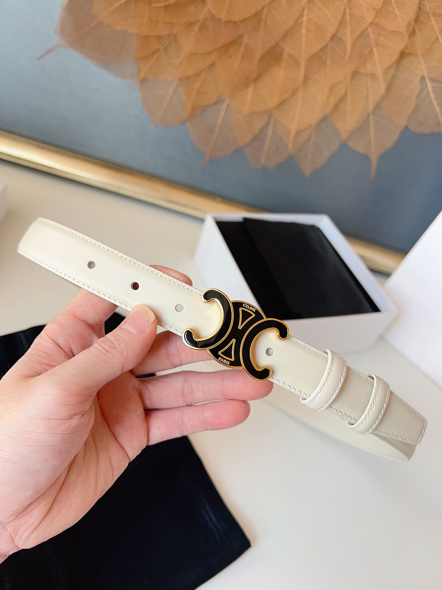 Celine Female Basic Belt Gold M-l