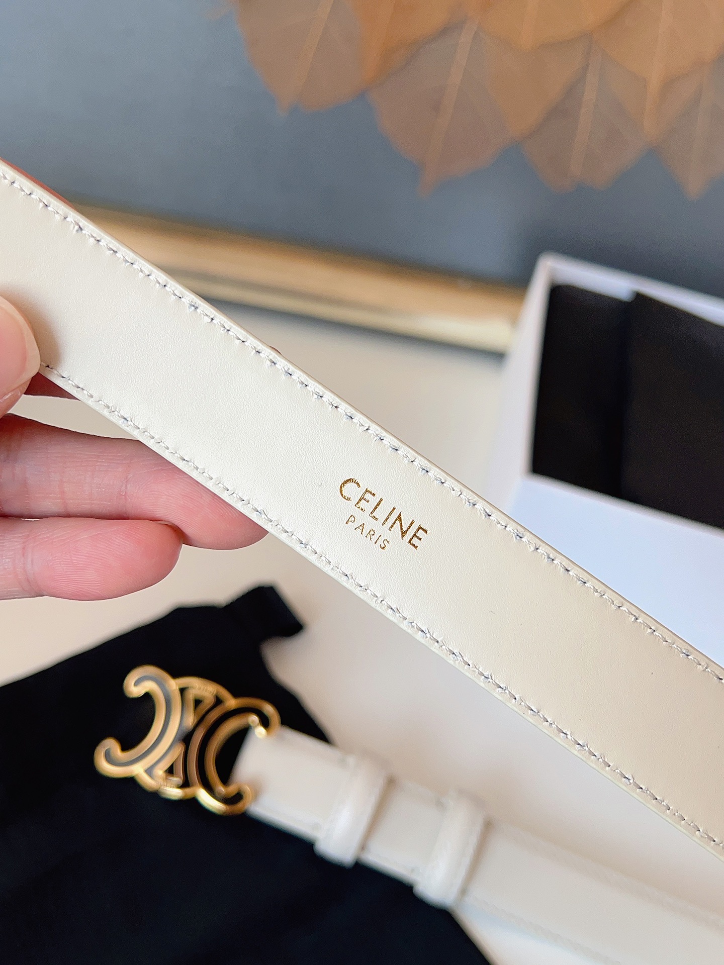 Celine Female Basic Belt Gold M-l