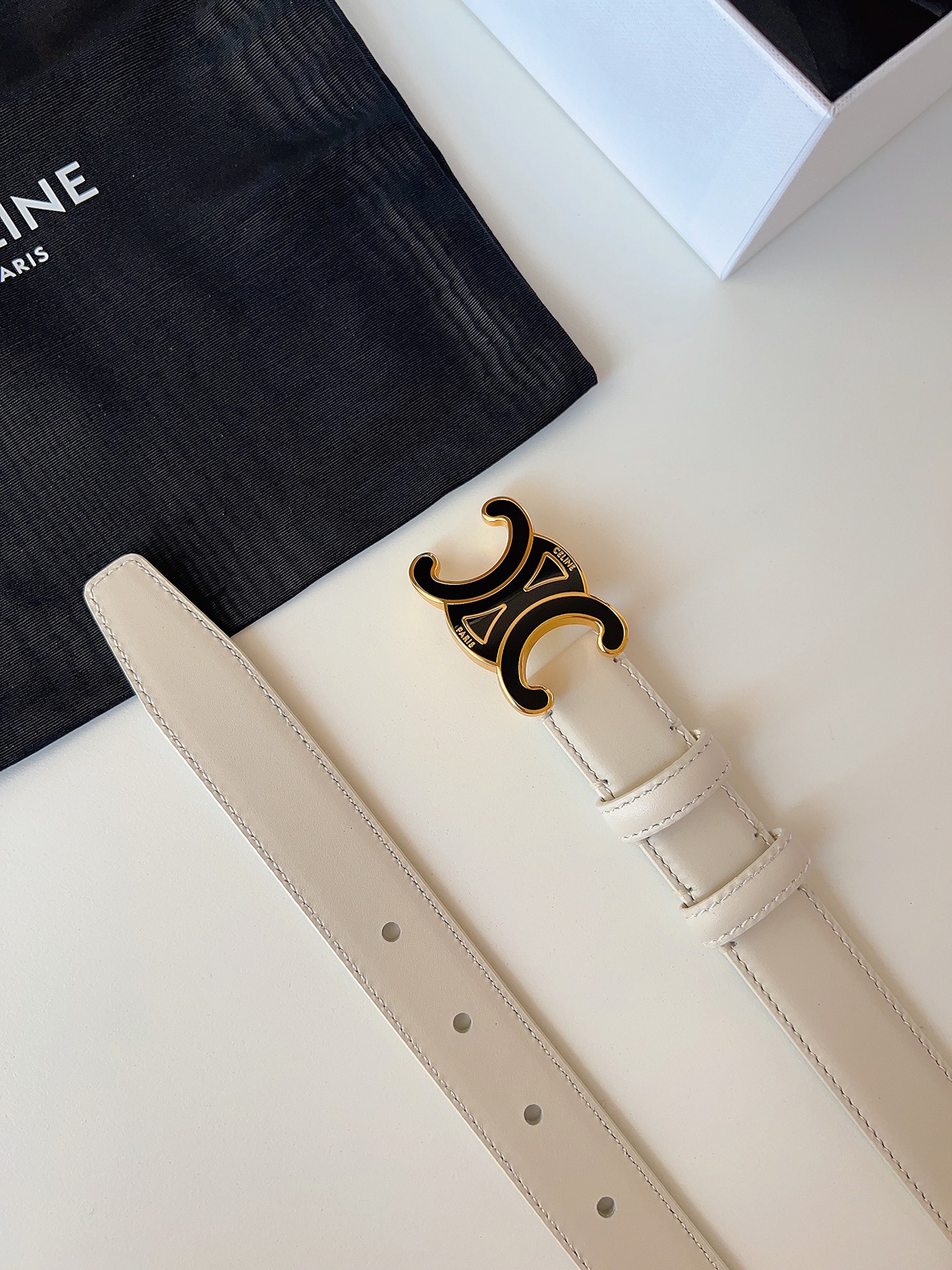 Celine Female Basic Belt Gold M-l