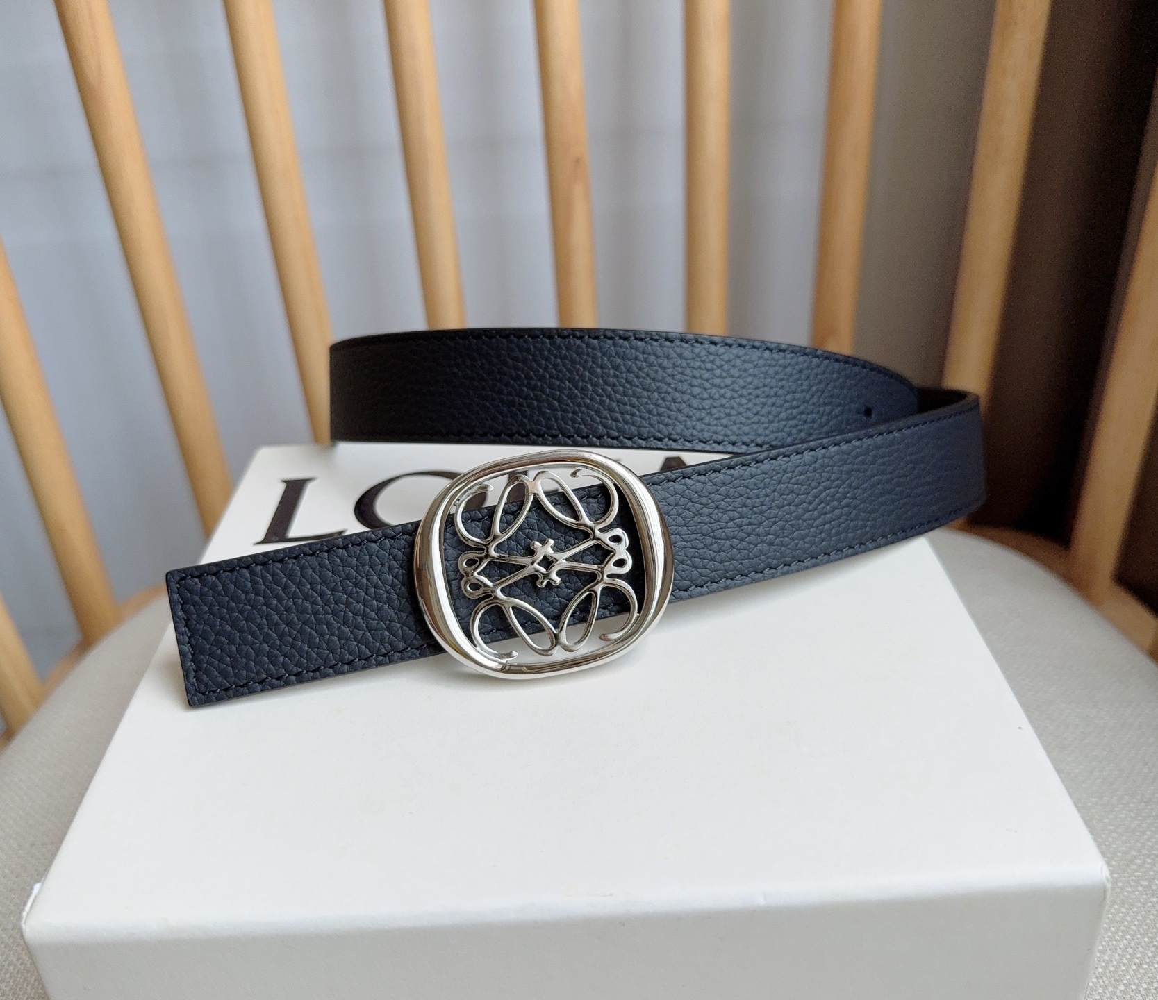 Loewe Female Pin Buckle Belt Cow Leather M-l
