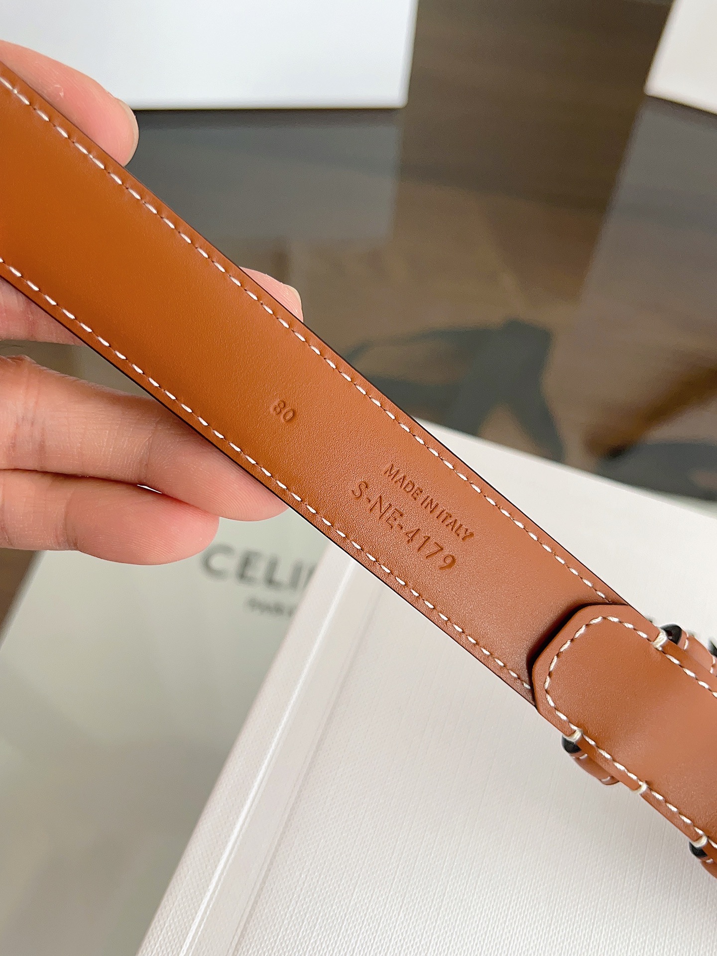 Celine Female Leather Belt Cow Leather Gold M-l