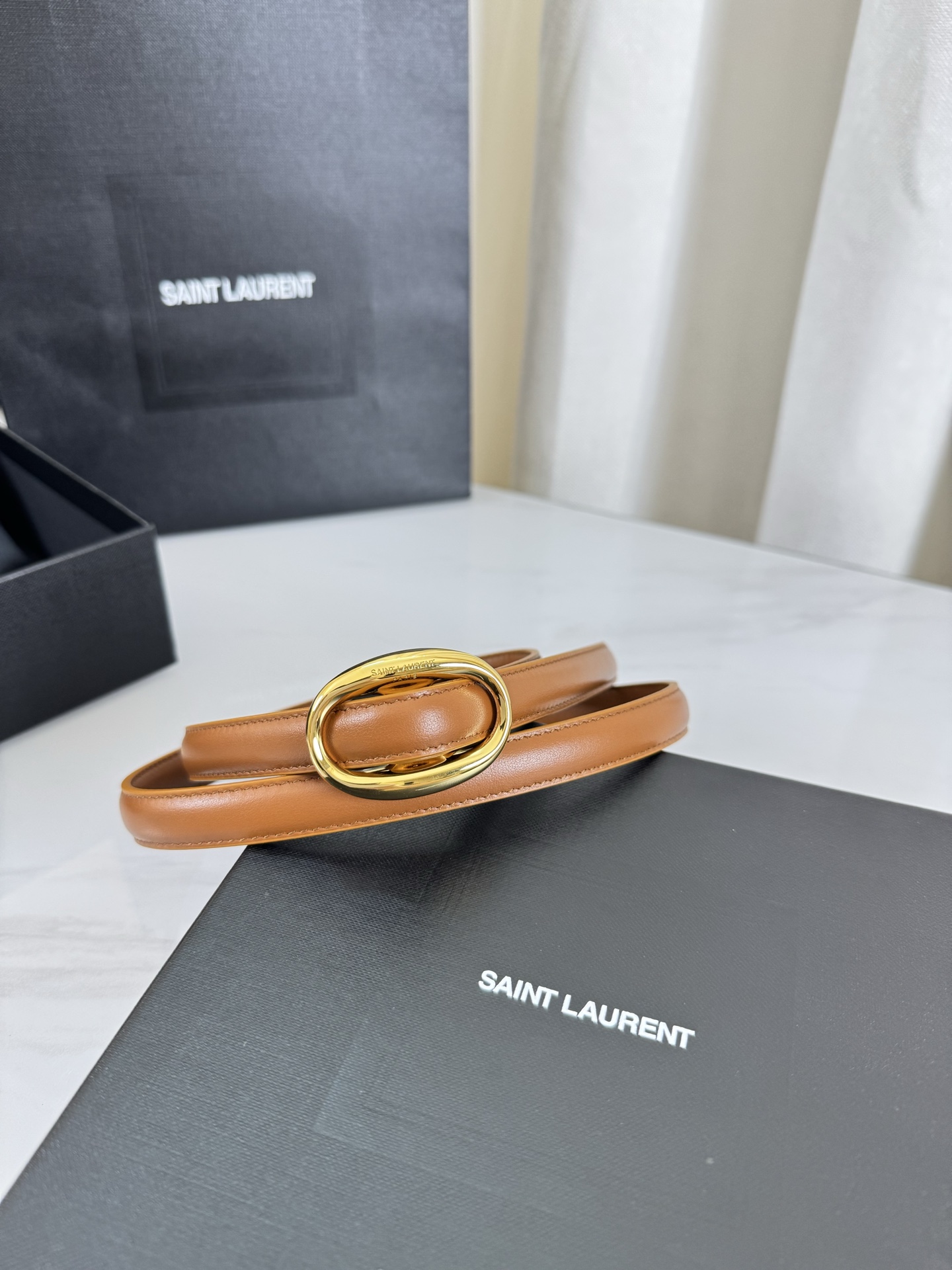 Saint Laurent Female Leather Belt S-m-l