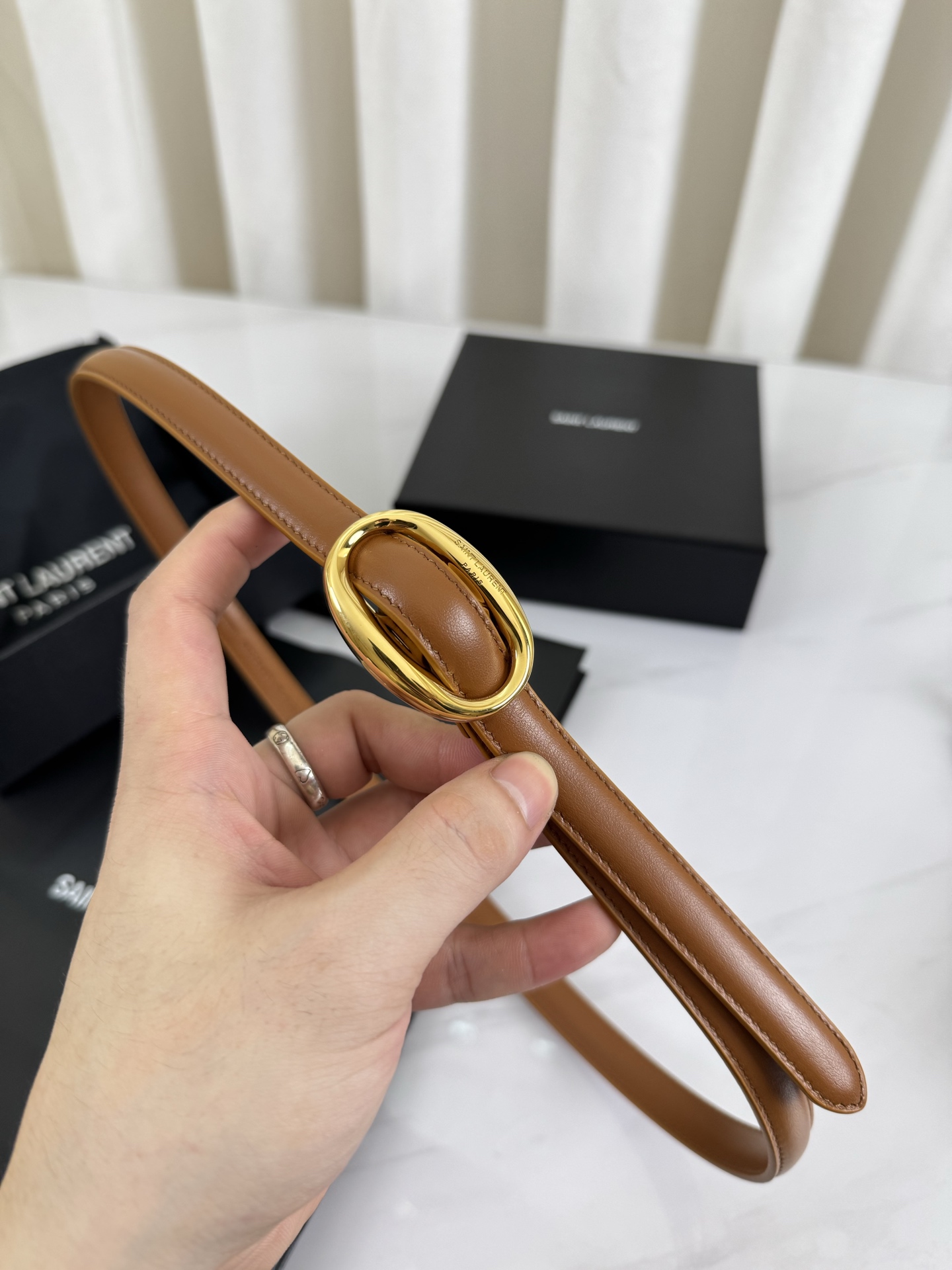 Saint Laurent Female Leather Belt S-m-l