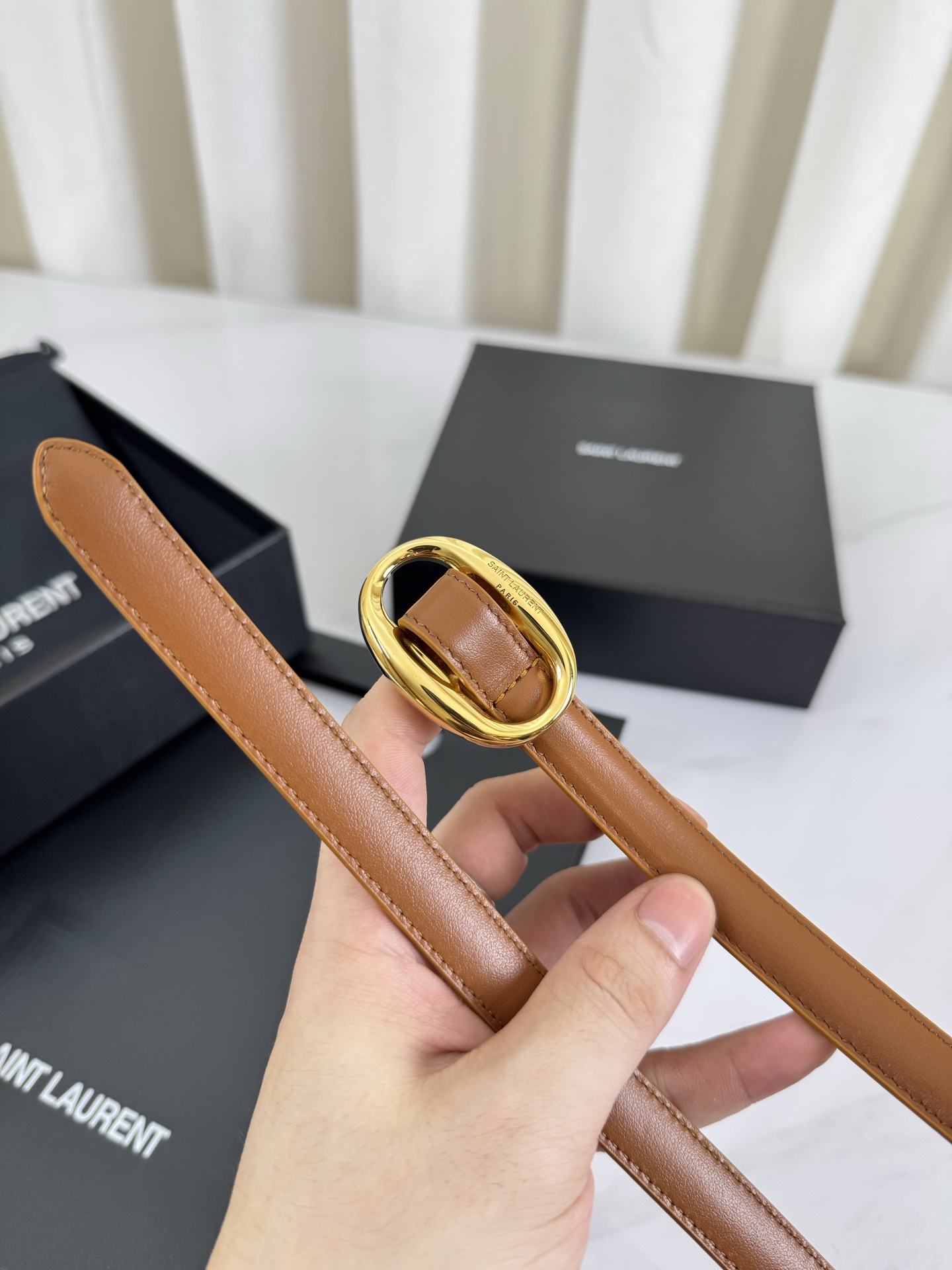 Saint Laurent Female Leather Belt S-m-l