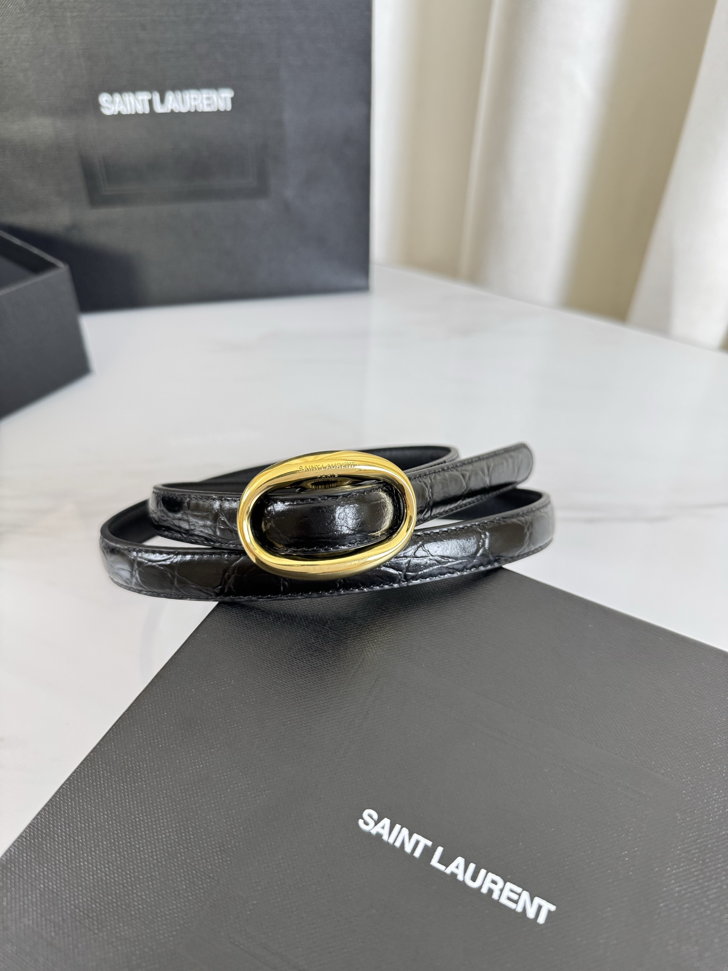 Saint Laurent Female Leather Belt S-m-l