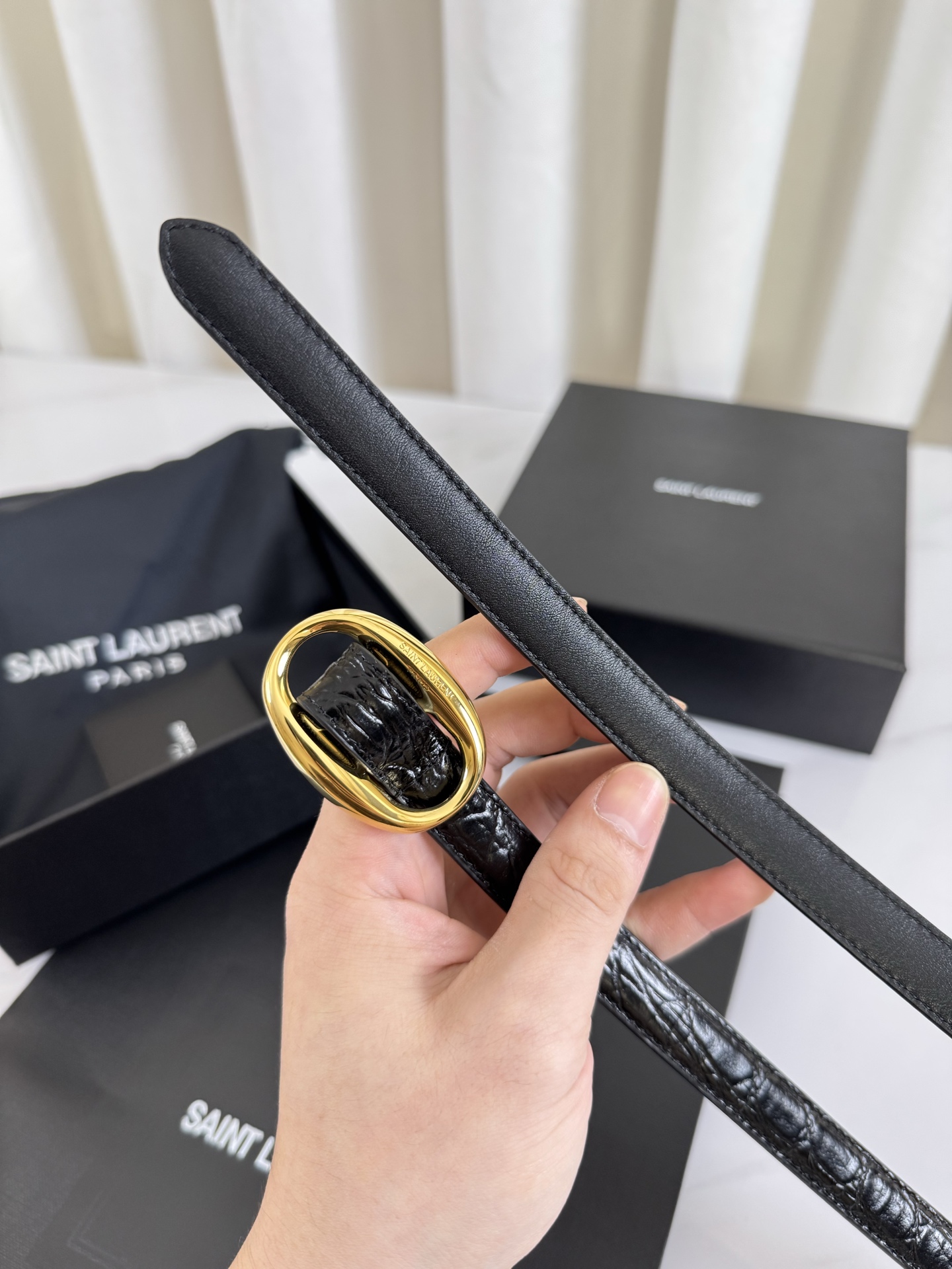 Saint Laurent Female Leather Belt S-m-l