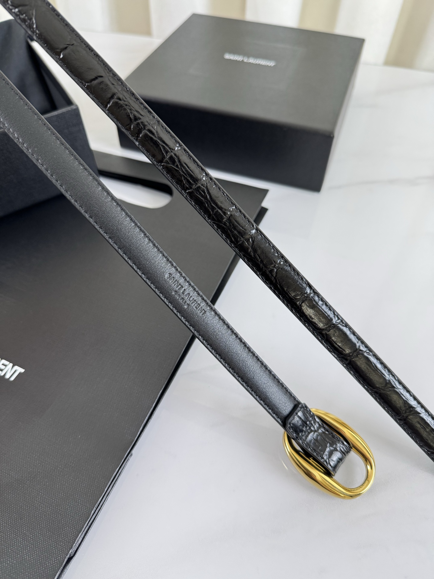 Saint Laurent Female Leather Belt S-m-l