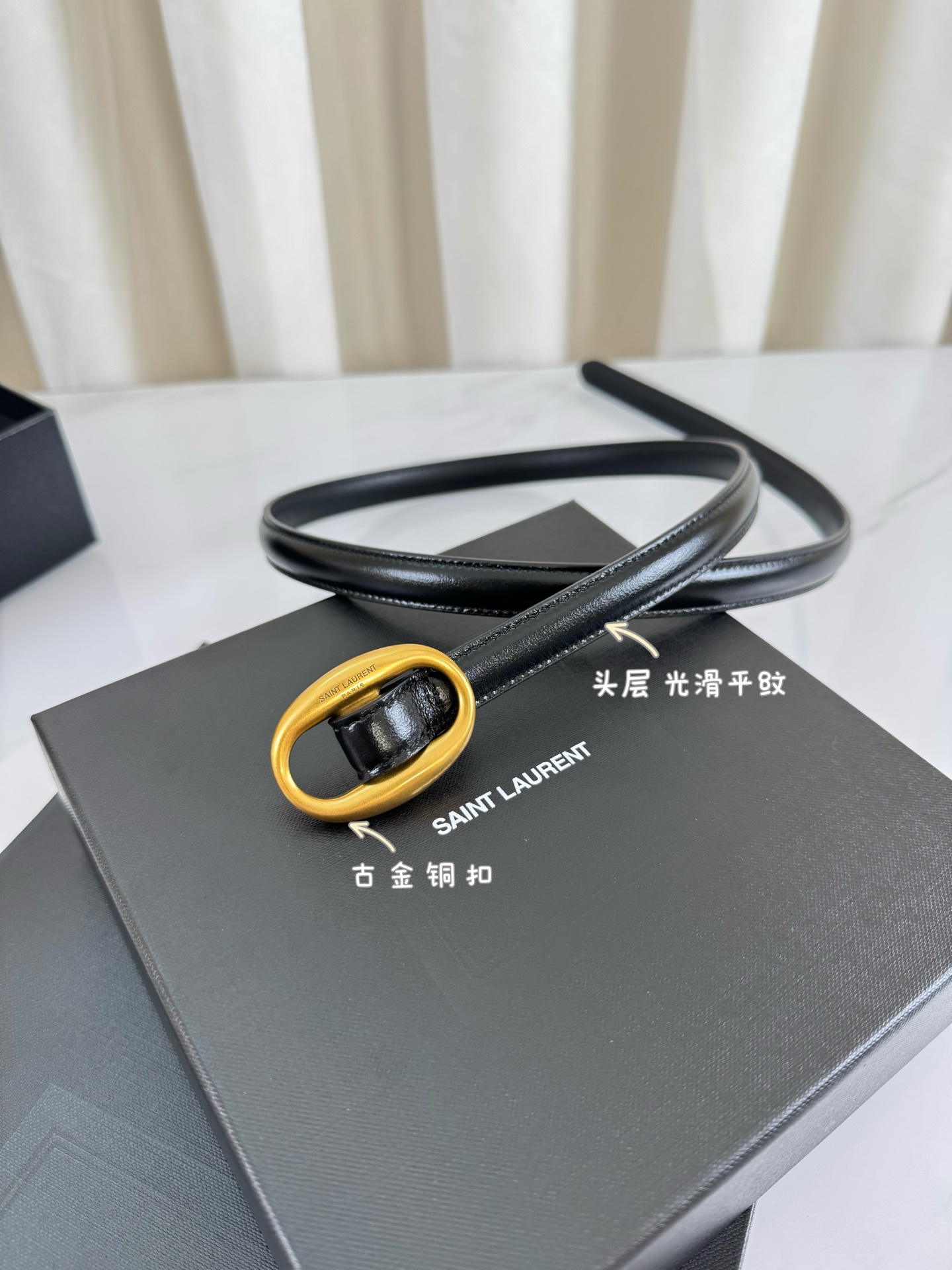 Saint Laurent Female Leather Belt S-m-l