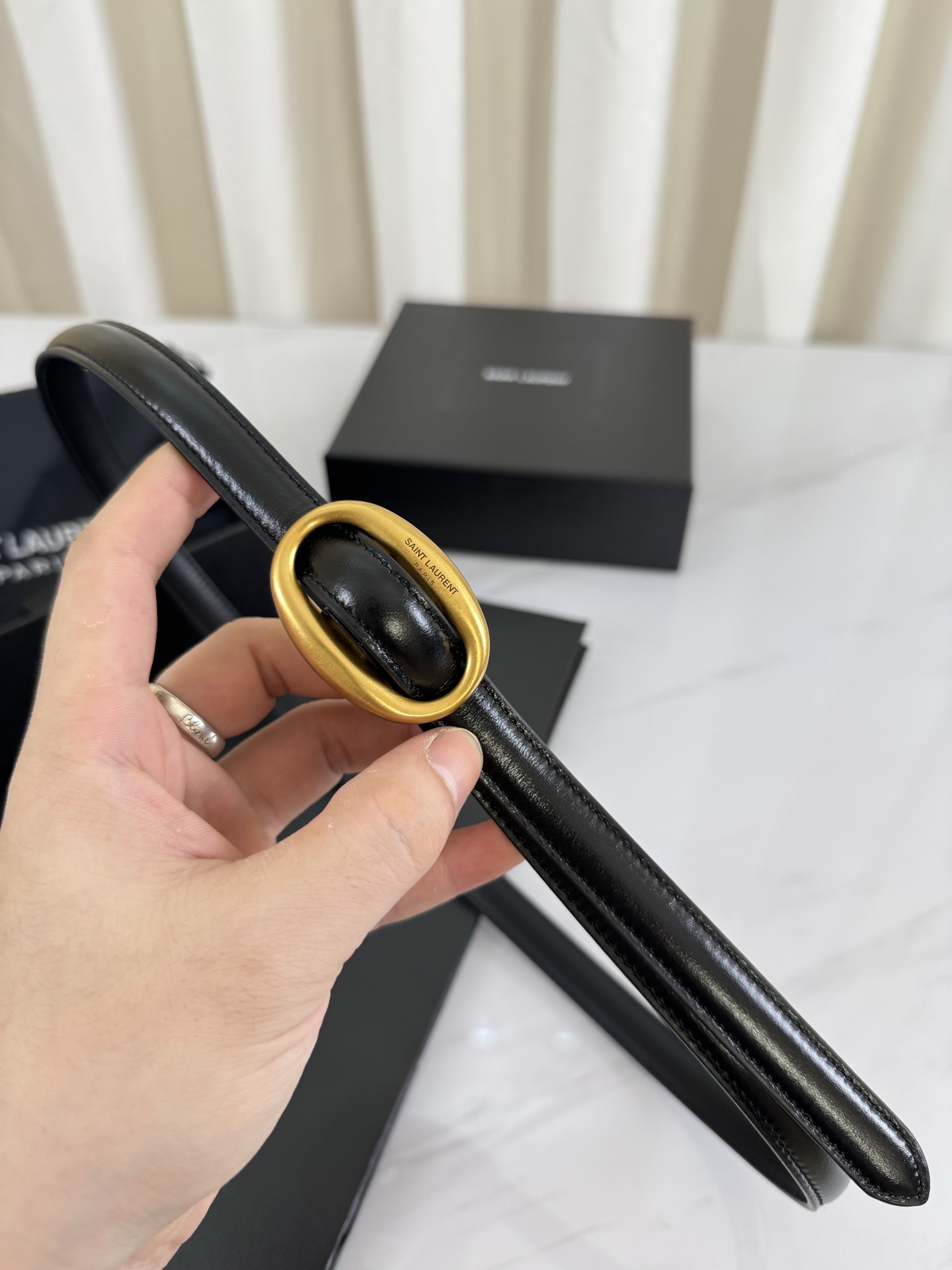 Saint Laurent Female Leather Belt S-m-l