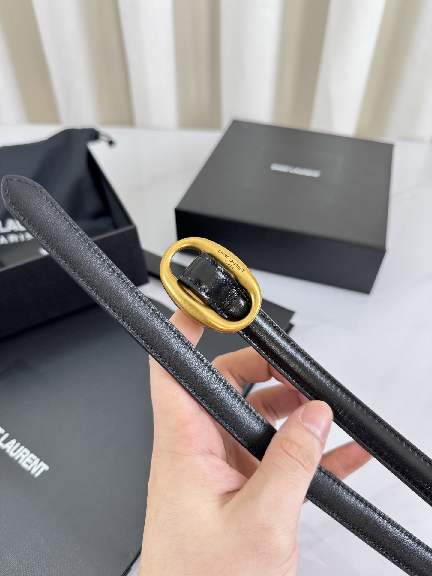 Saint Laurent Female Leather Belt S-m-l