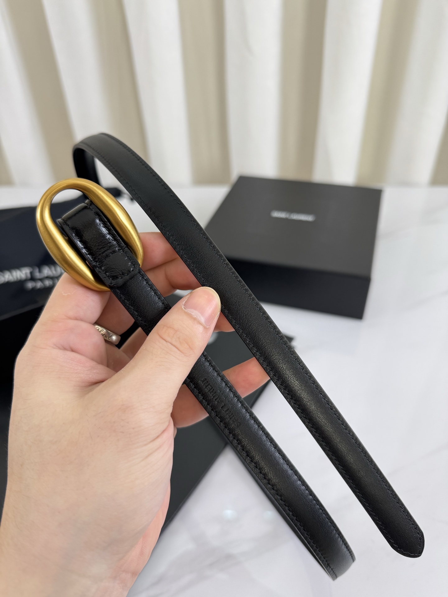 Saint Laurent Female Leather Belt S-m-l