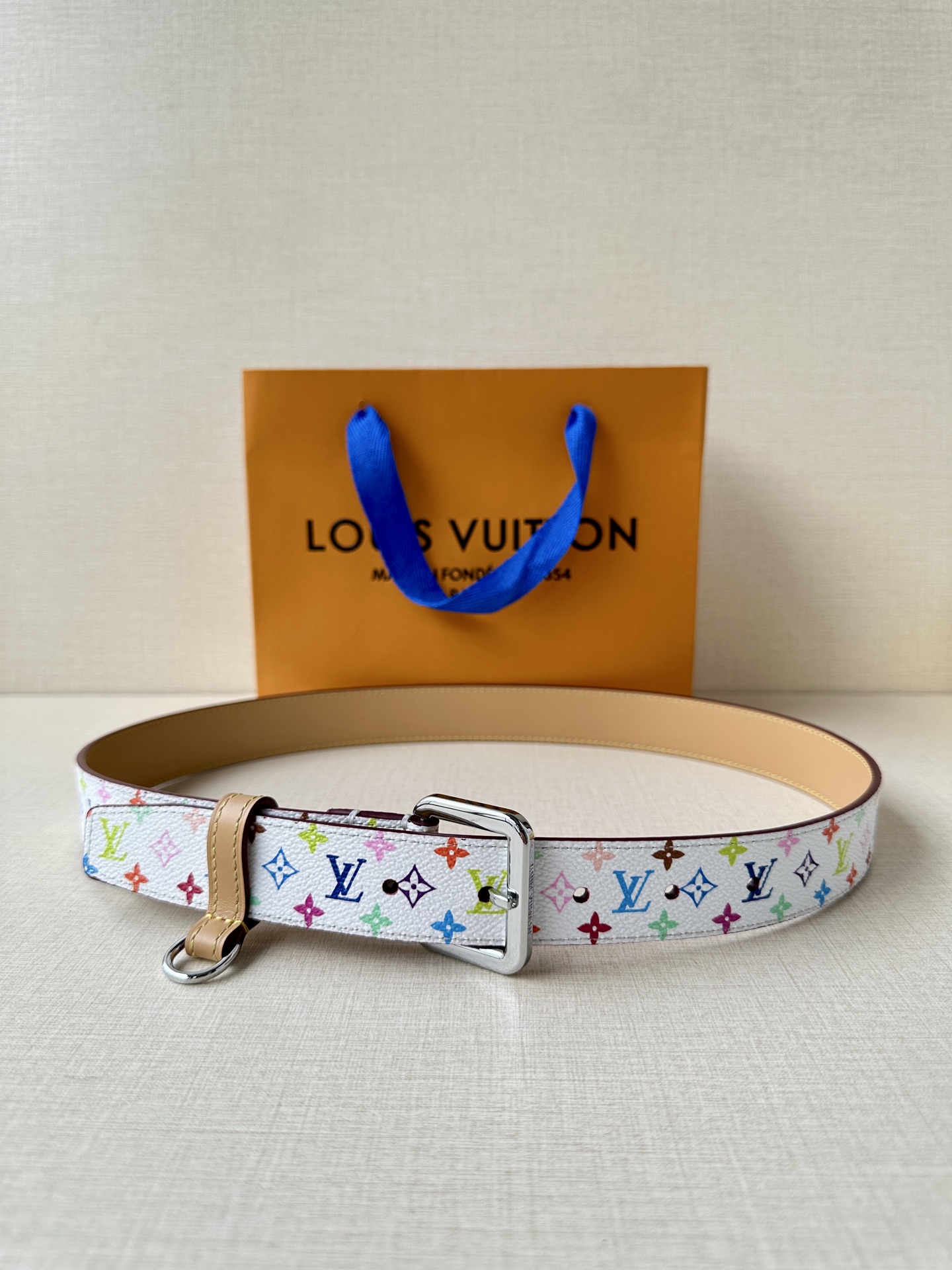 Louis Vuitton Female Leather Belt Top Grain Leather M-l