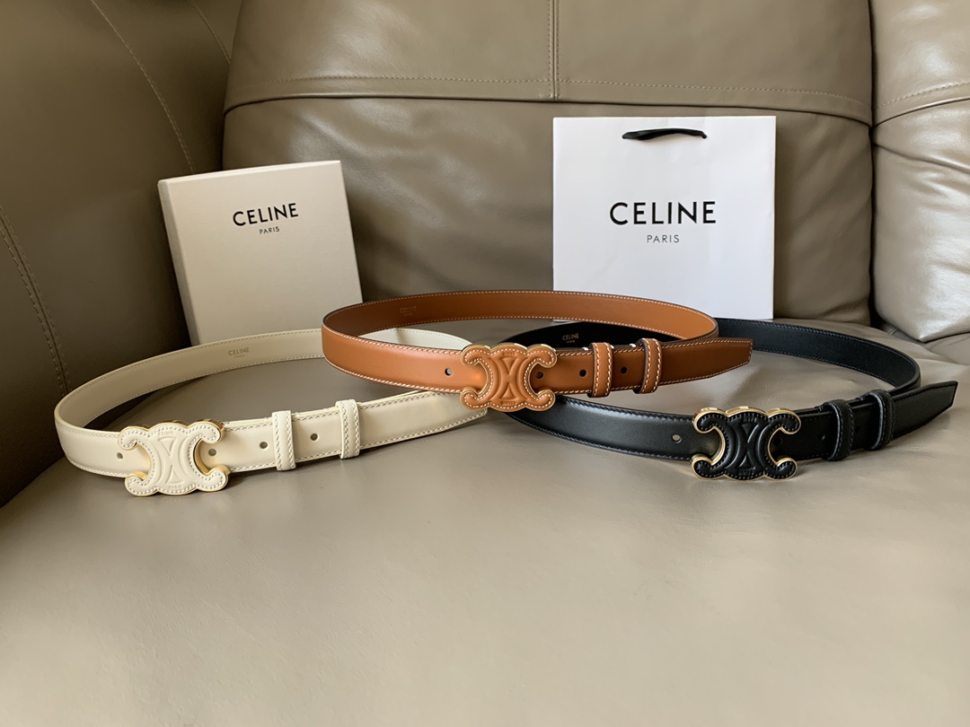 Celine Female Leather Belt Cow Leather M-l