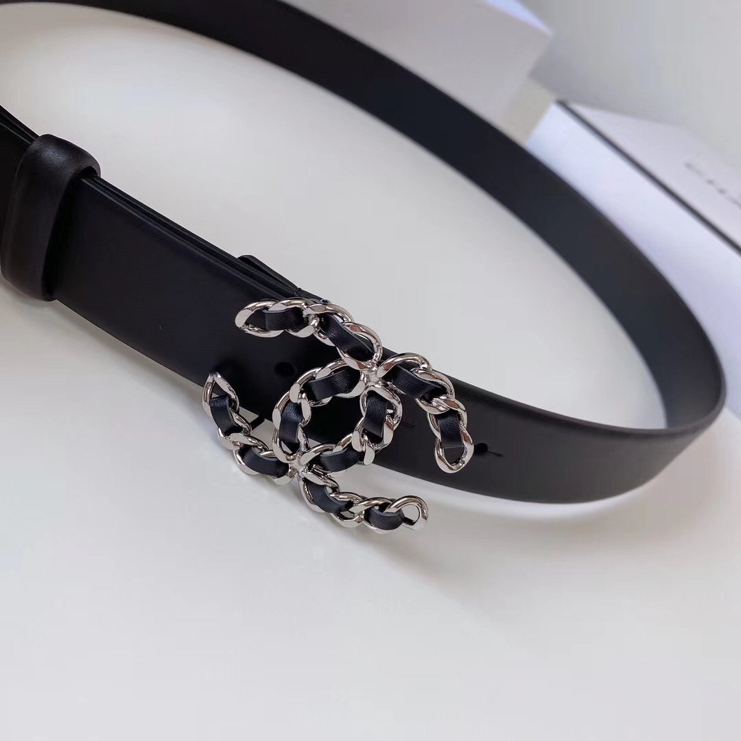 Chanel Female Basic Belt Silver L