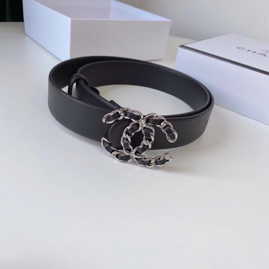 Chanel Female Basic Belt Silver L