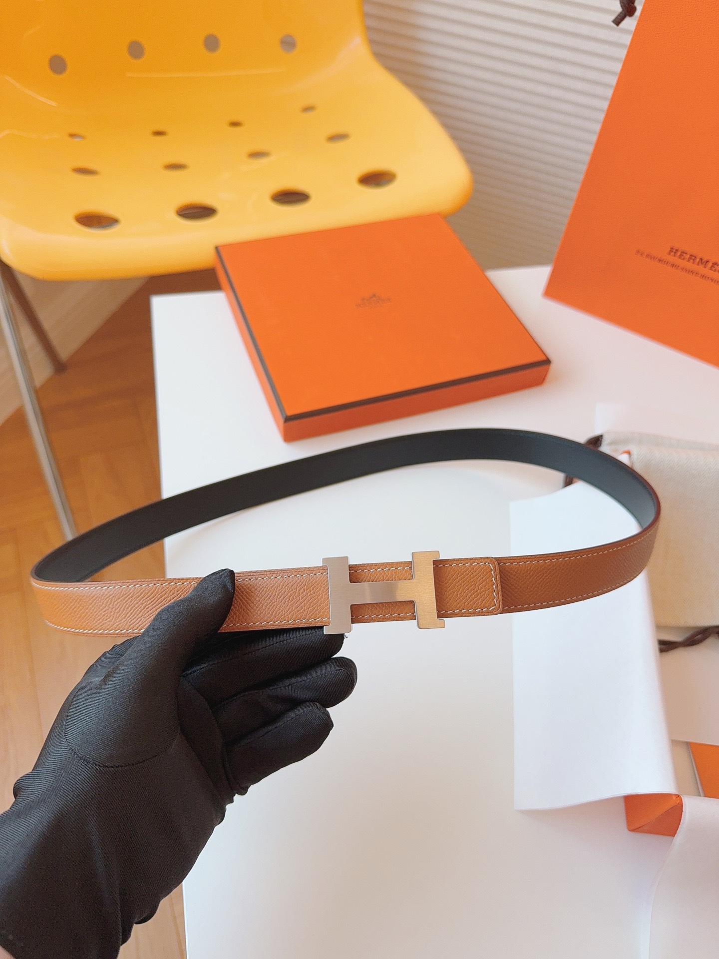 Hermès Female Basic Belt Cow Leather S-m