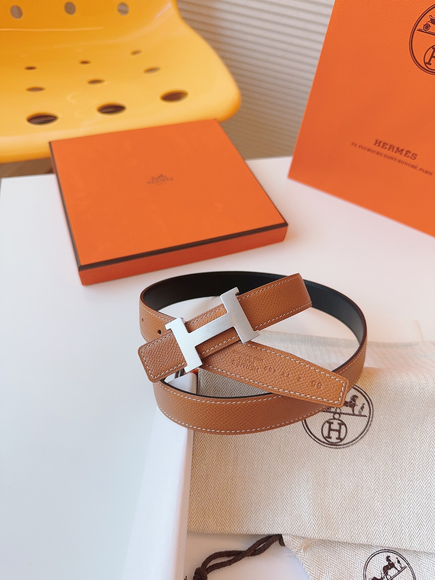 Hermès Female Basic Belt Cow Leather S-m