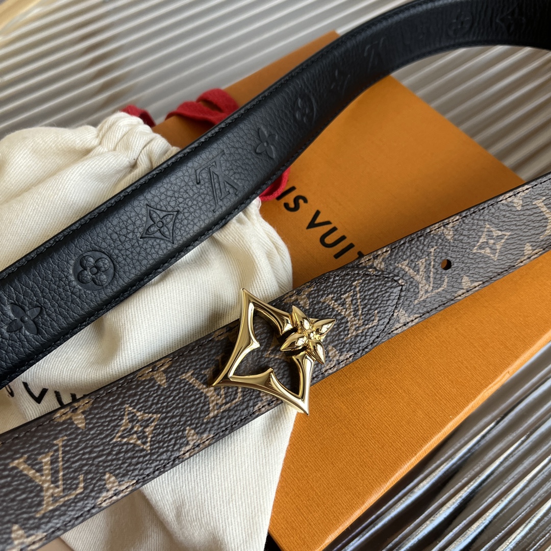Louis Vuitton Female Basic Belt Cow Leather M-l