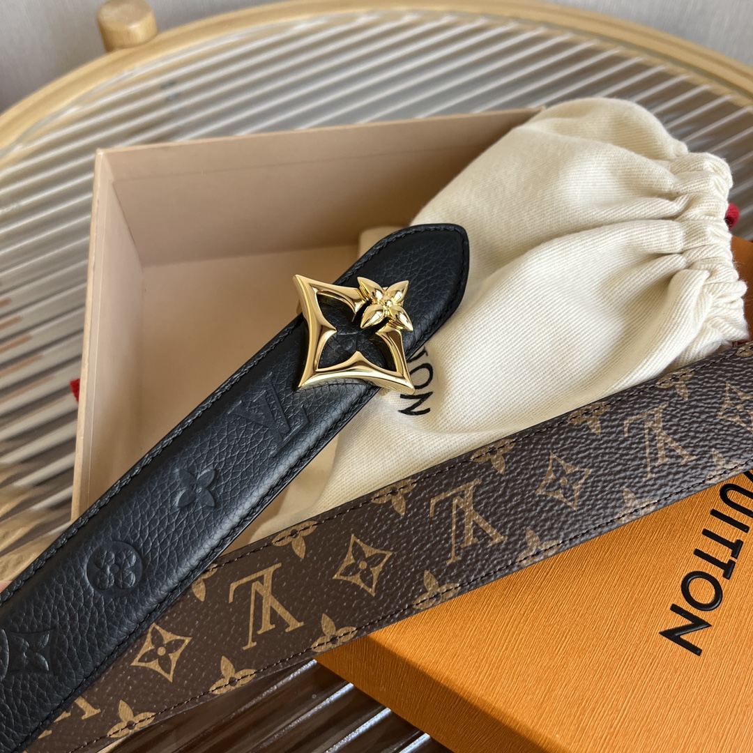 Louis Vuitton Female Basic Belt Cow Leather M-l