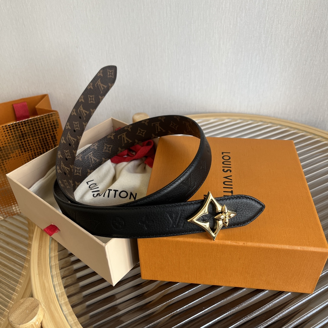 Louis Vuitton Female Basic Belt Cow Leather M-l