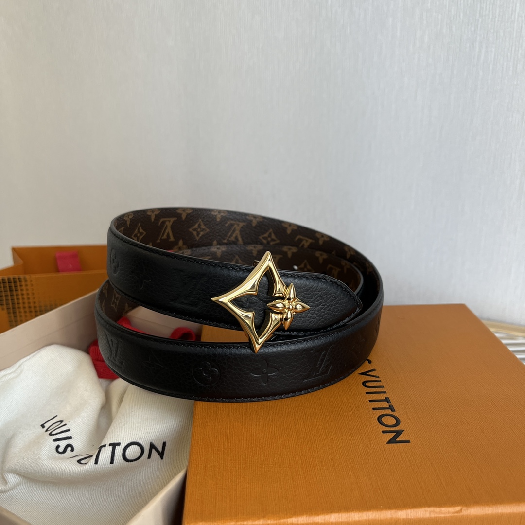 Louis Vuitton Female Basic Belt Cow Leather M-l