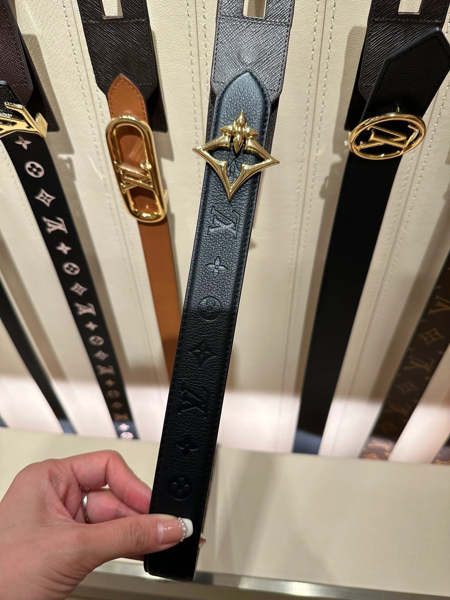 Louis Vuitton Female Basic Belt Black M-l