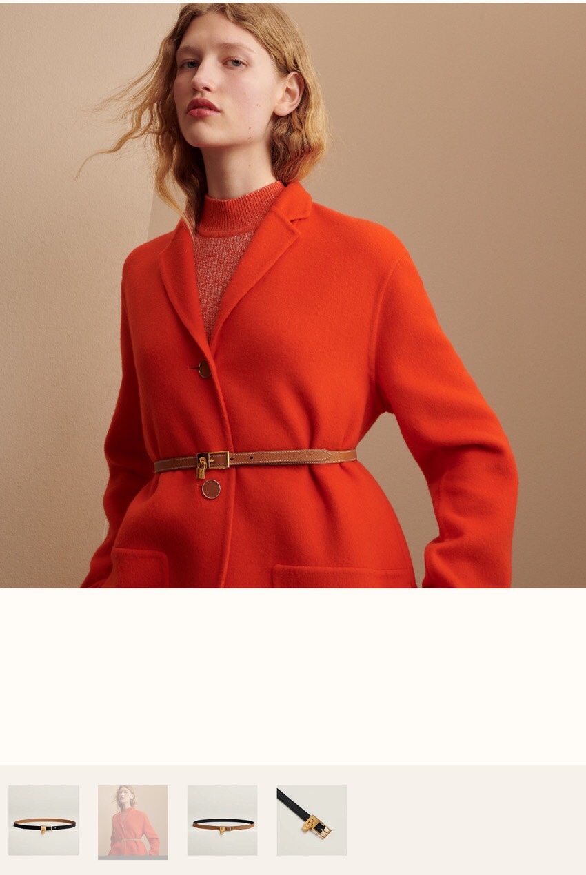 Hermès Female Leather Belt Cow Leather S-m-l