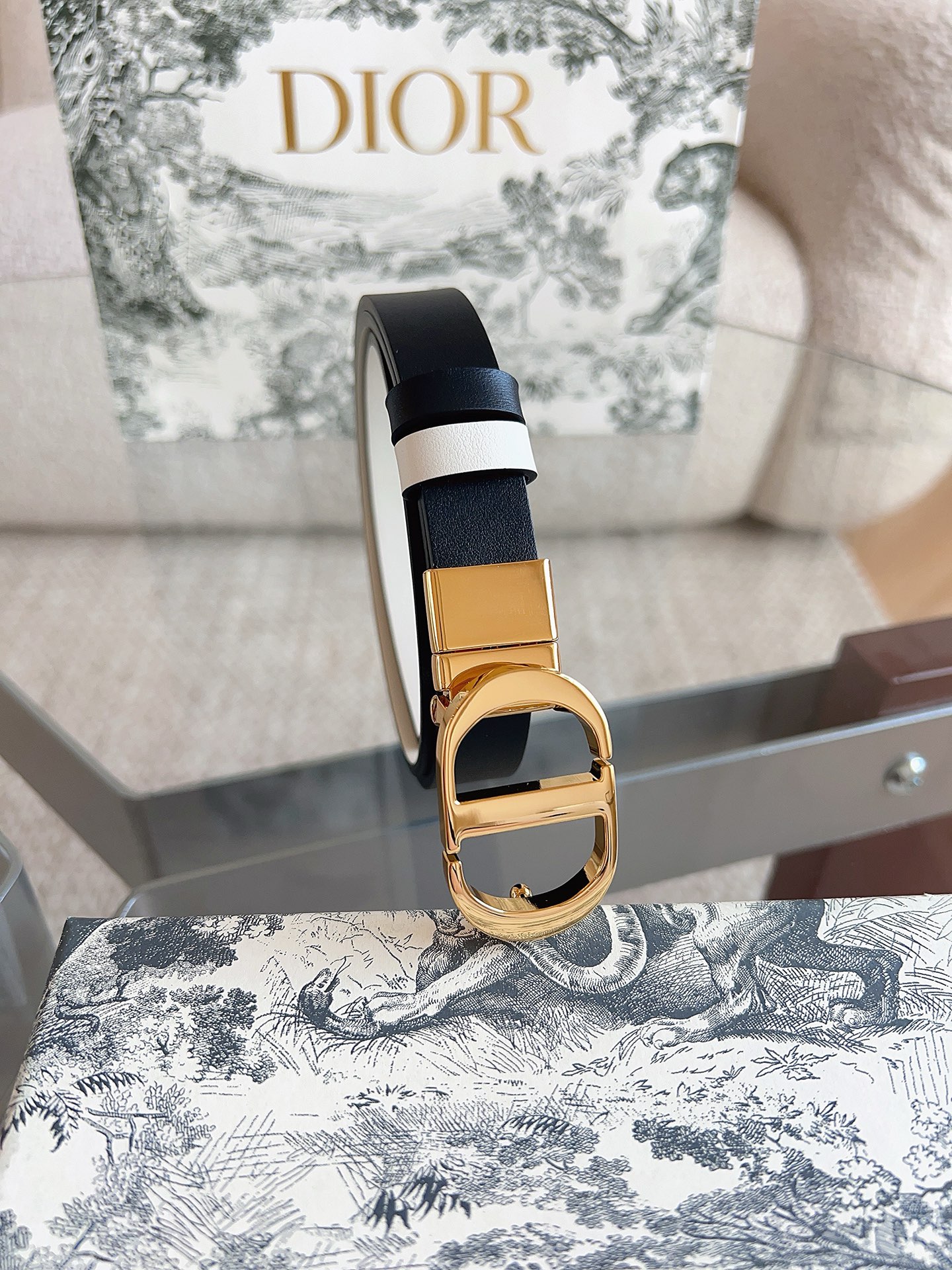 Dior Female Basic Belt Cow Leather Black M