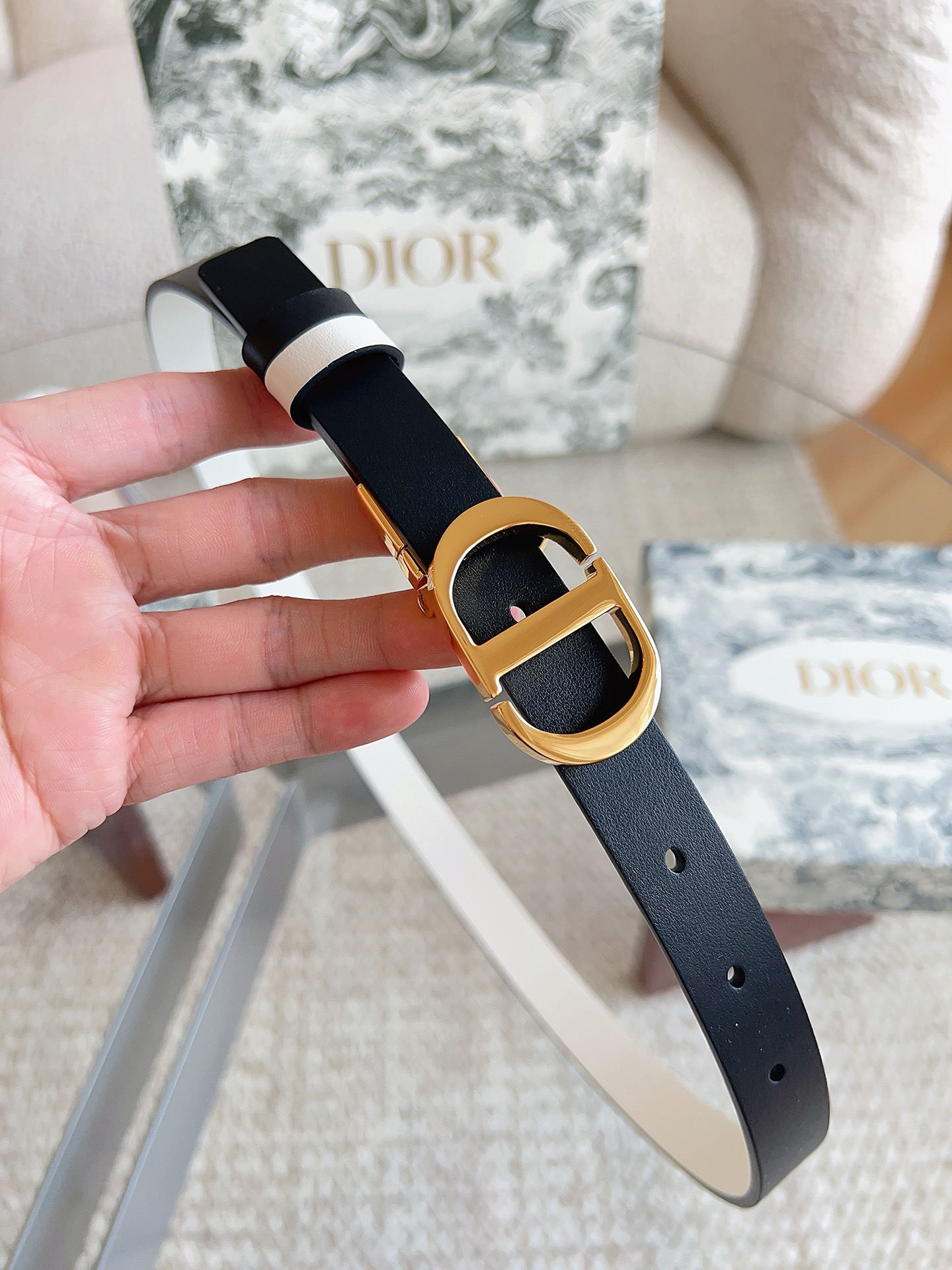 Dior Female Basic Belt Cow Leather Black M