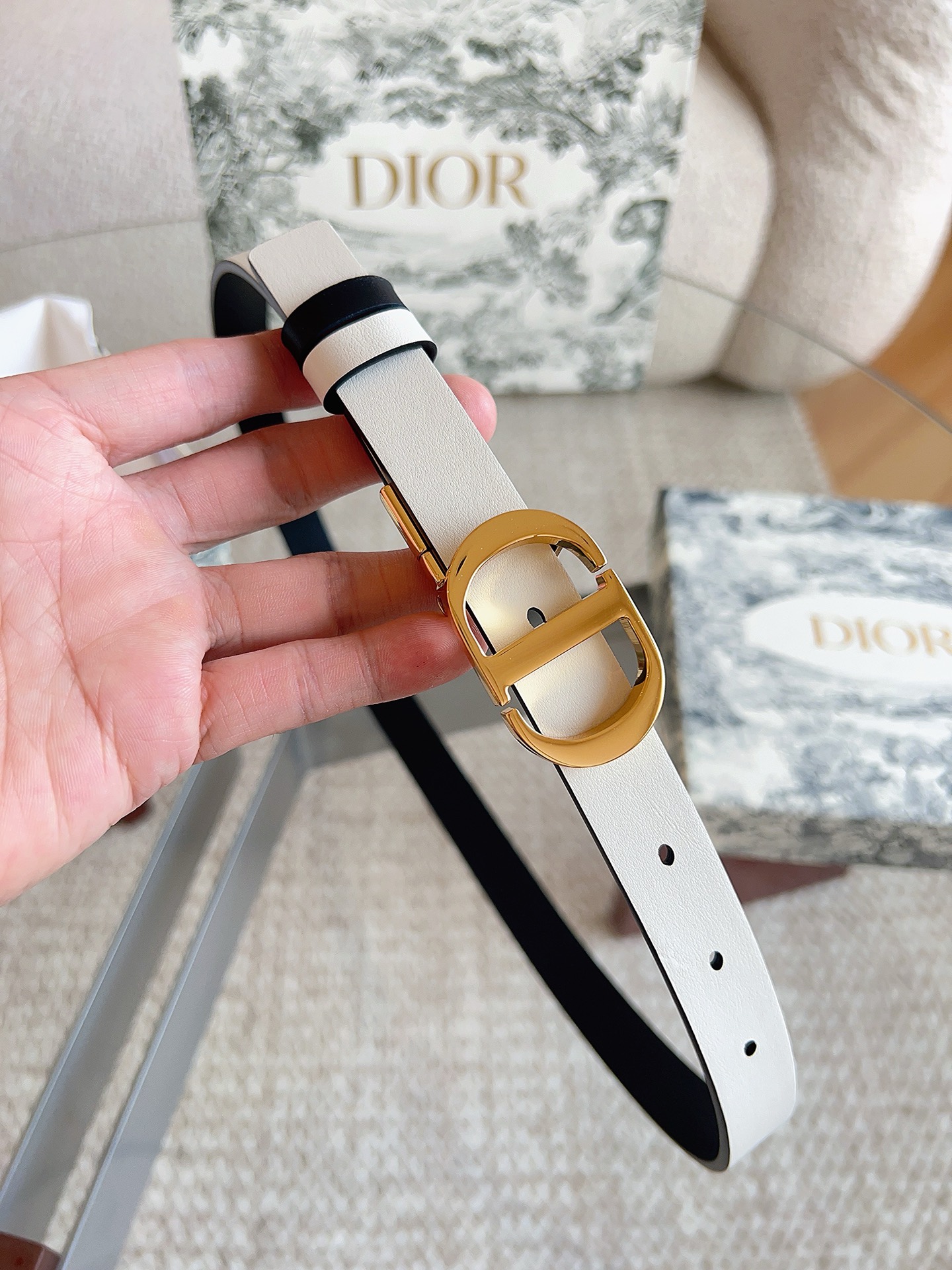 Dior Female Basic Belt Cow Leather Black M