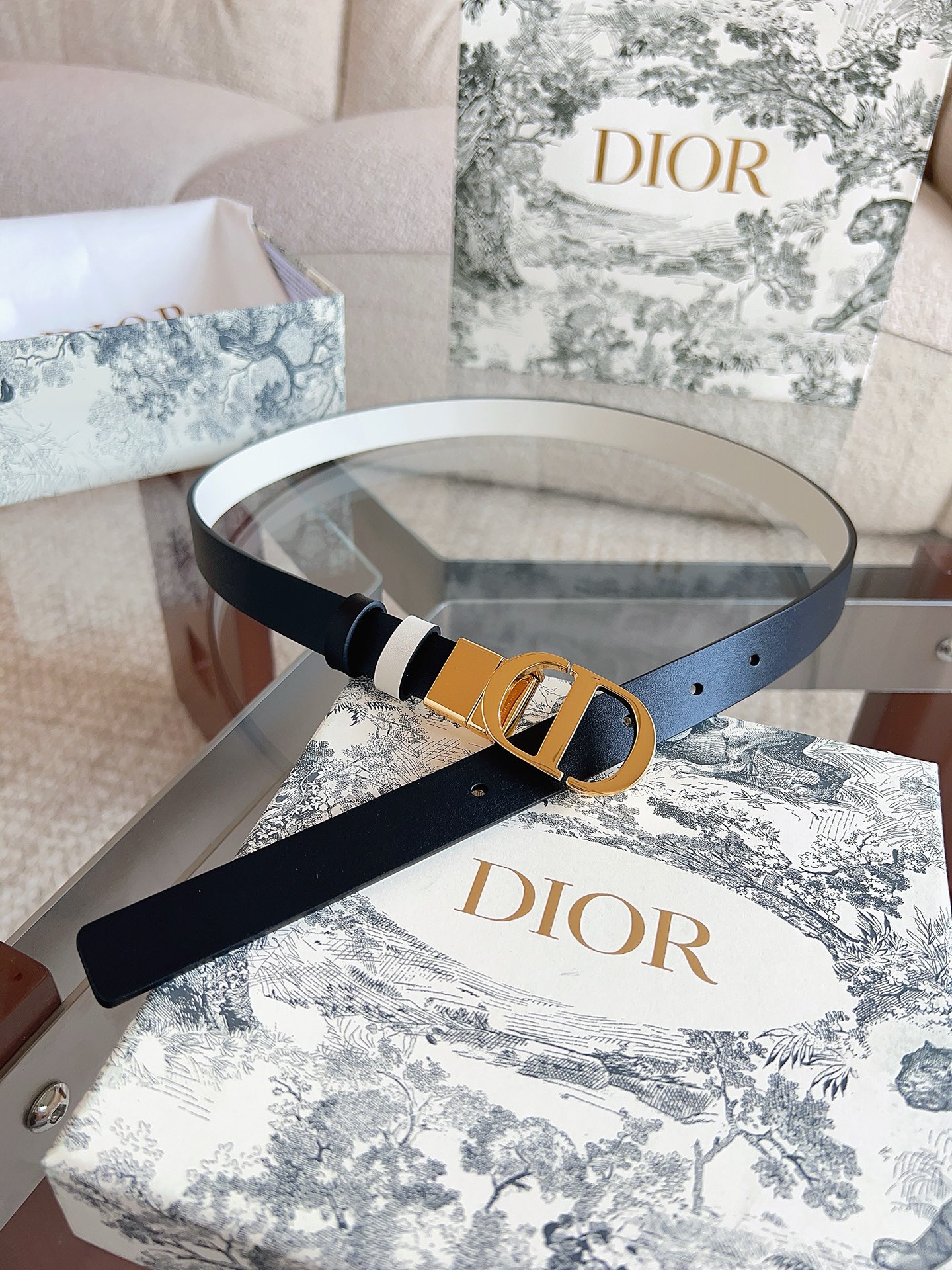 Dior Female Basic Belt Cow Leather Black M