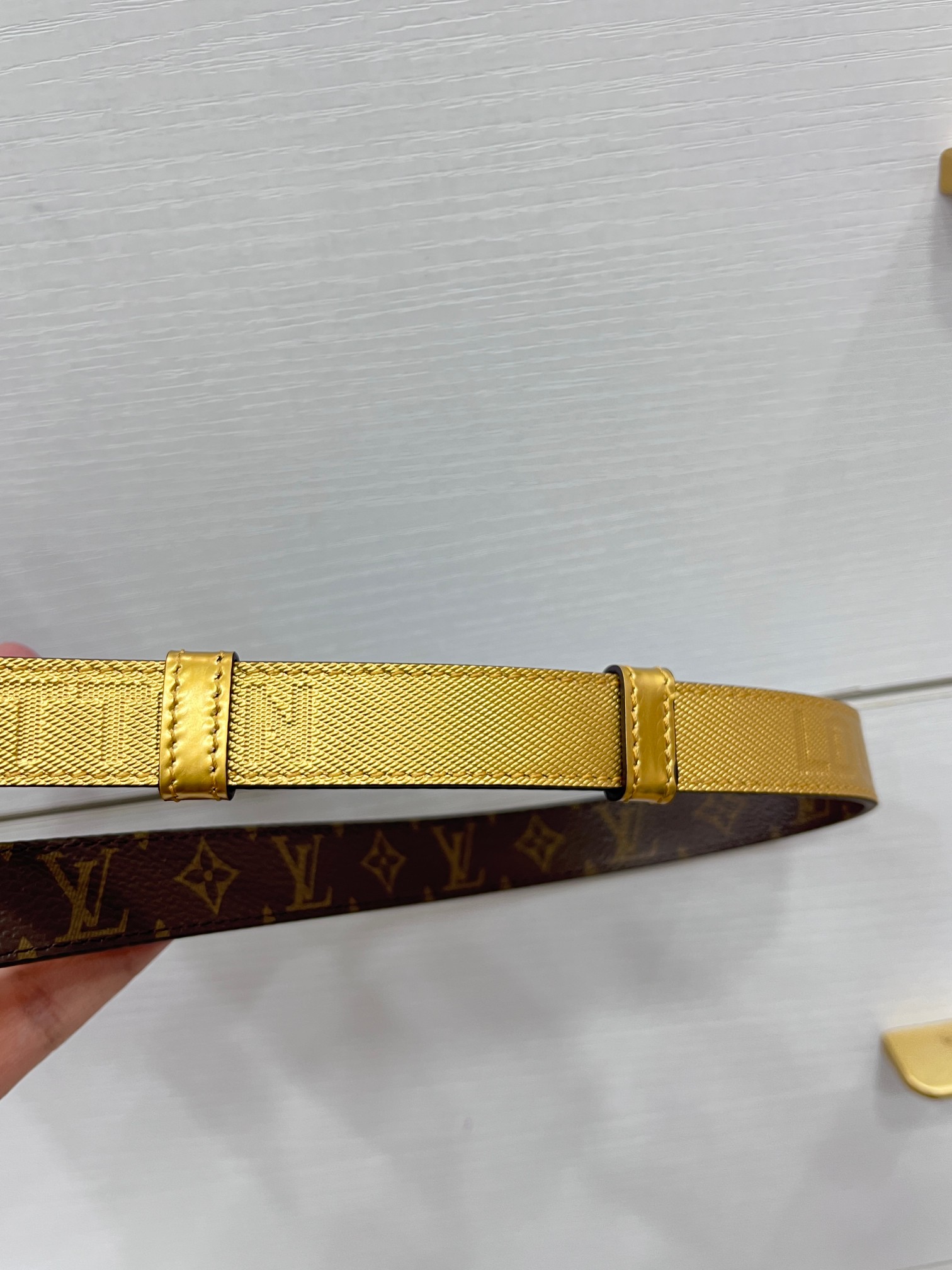 Louis Vuitton Female Basic Belt Cow Leather Coffee Adjustable S-m-l