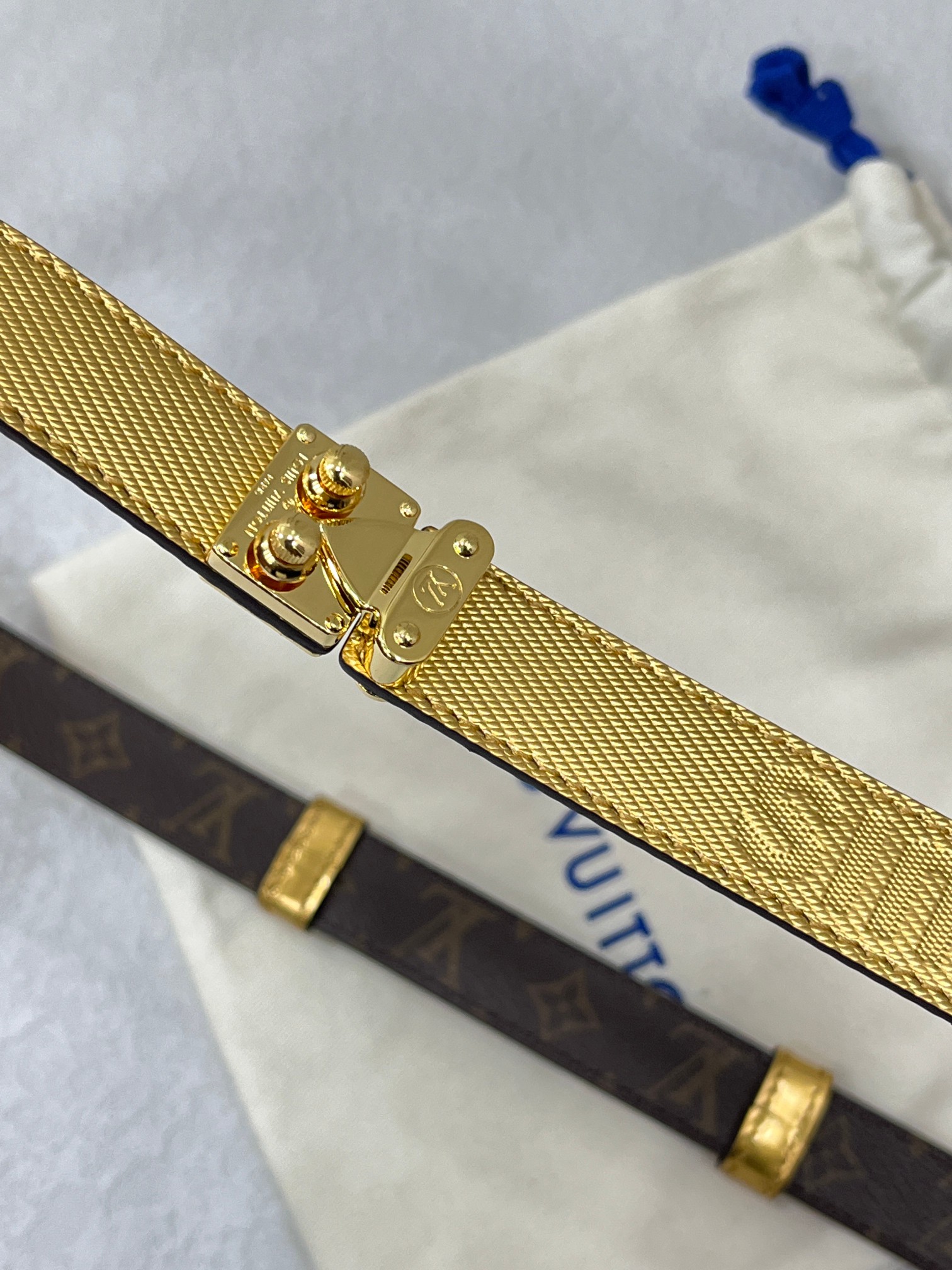 Louis Vuitton Female Basic Belt Cow Leather Coffee Adjustable S-m-l