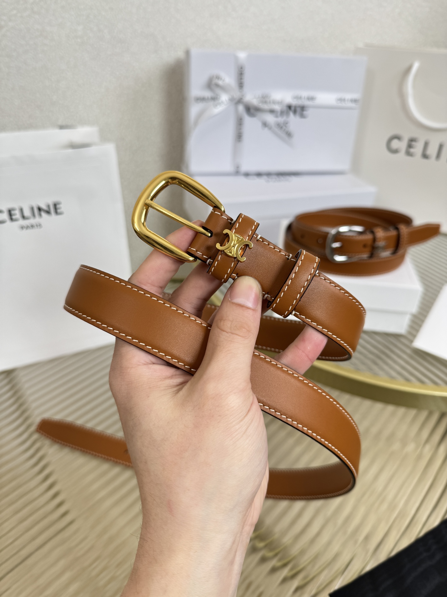 Celine Female Basic Belt Cow Leather M-l
