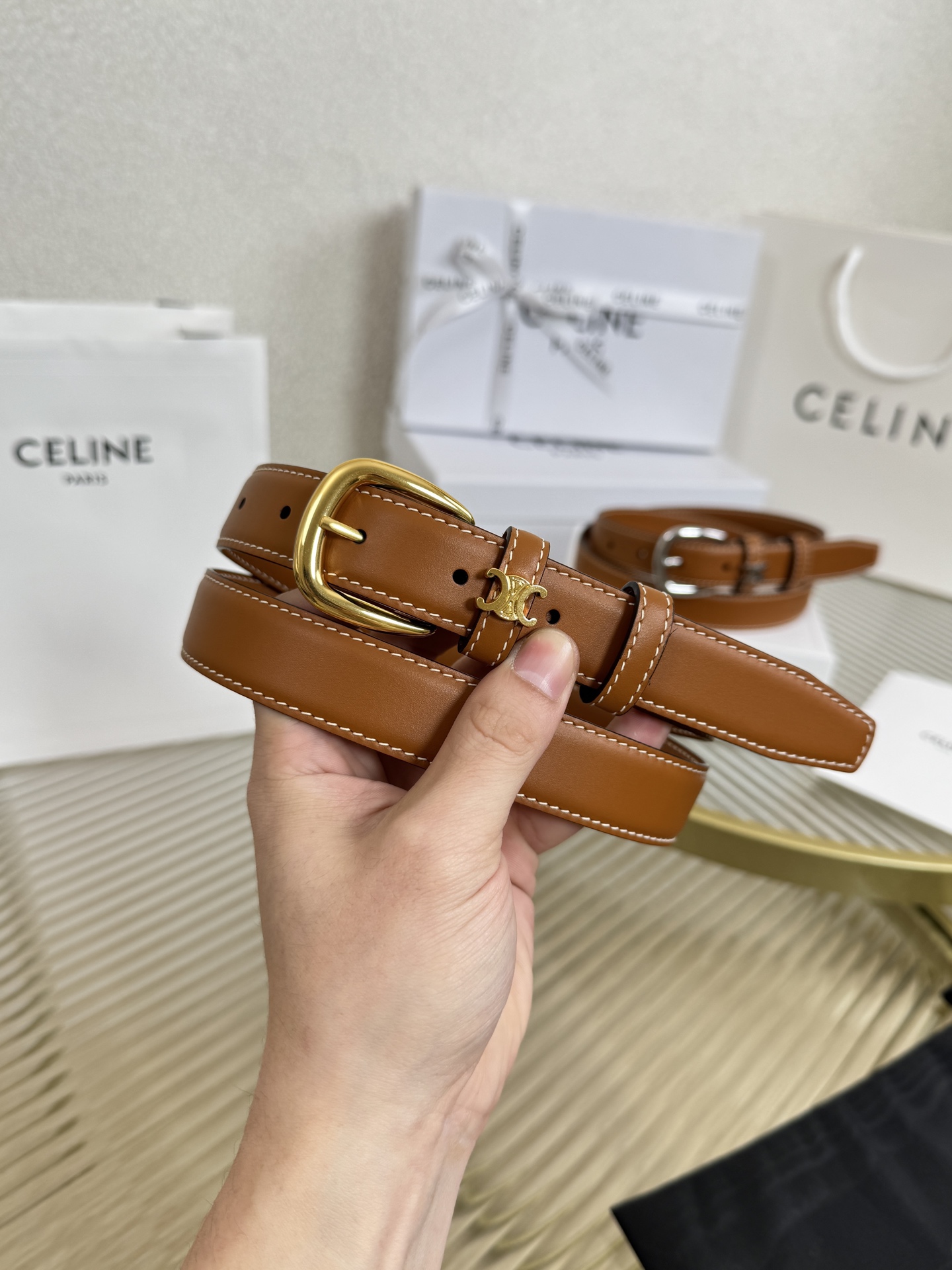 Celine Female Basic Belt Cow Leather M-l
